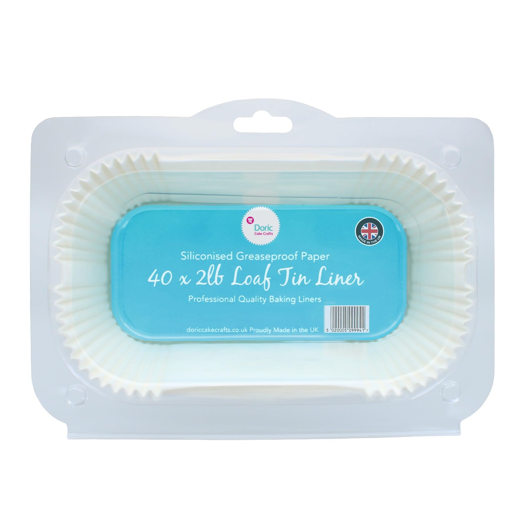 Doric Loaf Tin Liners - 40 Pack Non-Stick Siliconised Greaseproof Paper for Ovens & Air Fryers 1
