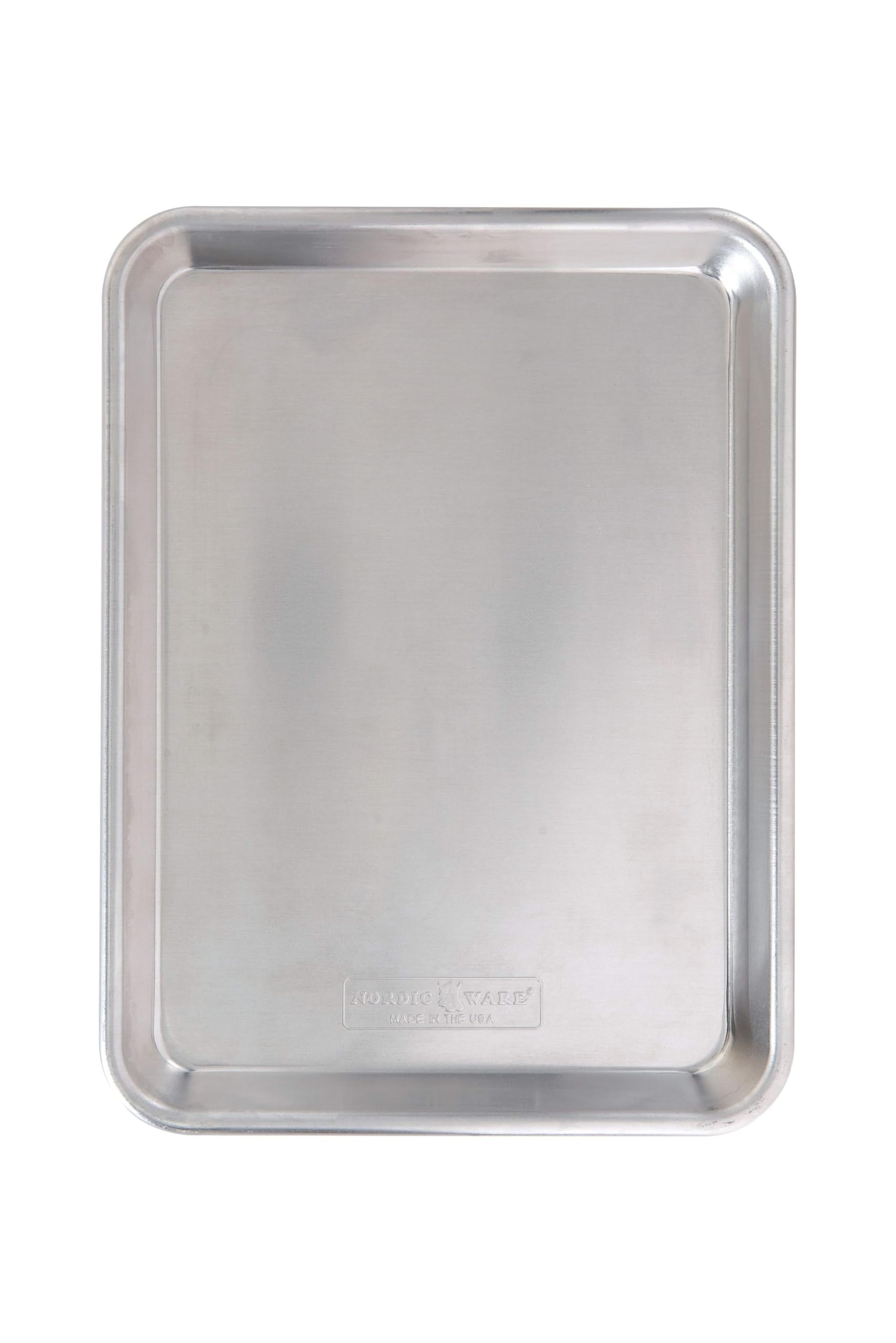 Nordic Ware Naturals Quarter Baking Sheet - Natural Aluminium, Superior Heat Conductivity | 12.1" x 8.8" 5