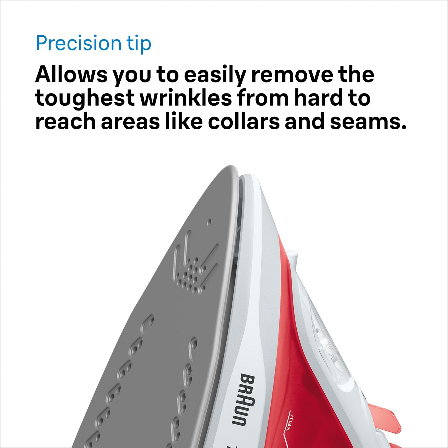 Braun TexStyle 1 SI1019RD Steam Iron - 1900W Power | 25g/min Steam | 220ml Tank 6