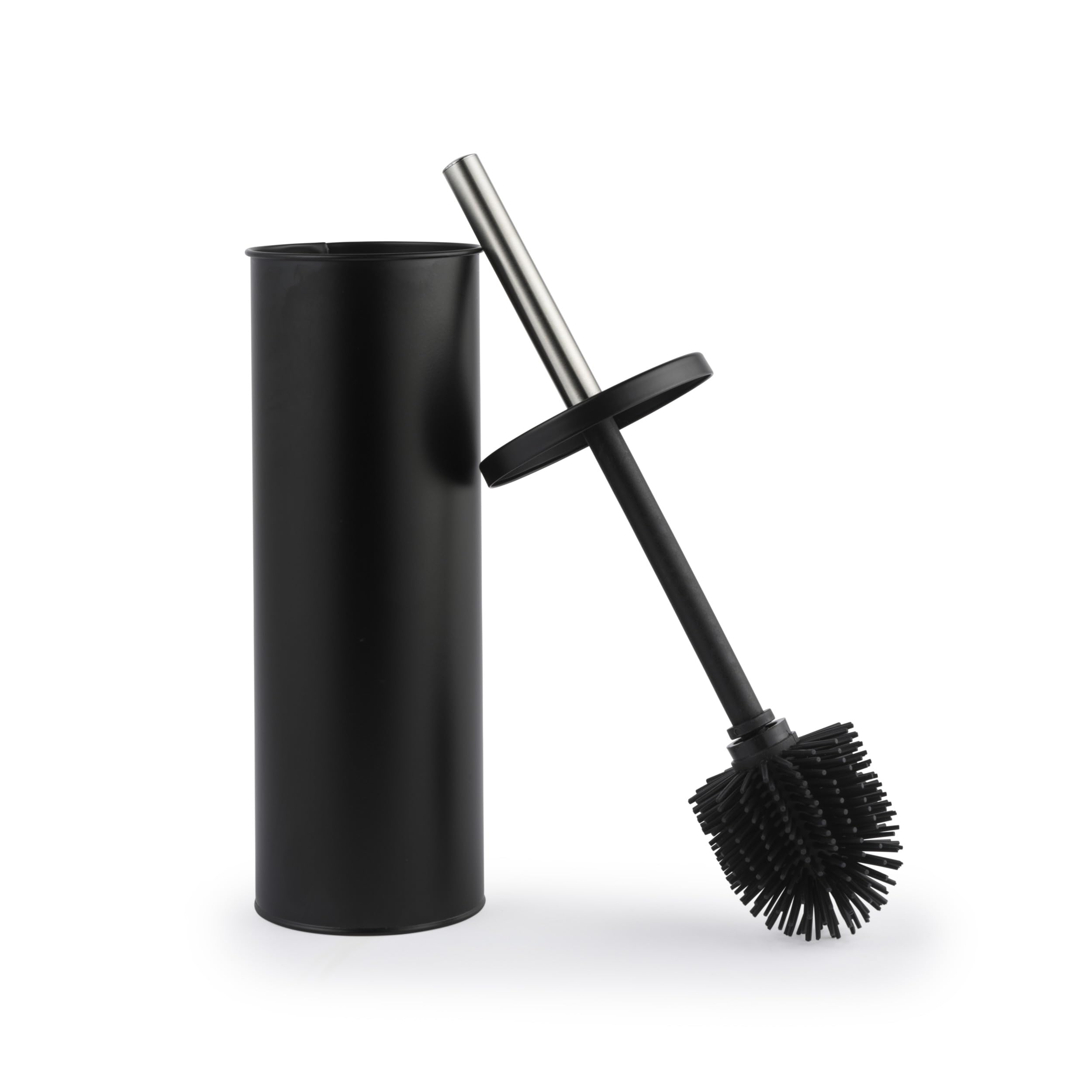 Beldray Toilet Brush & Holder - AntiBac Treated, Non-Scratch Silicone Bristles | Black 1