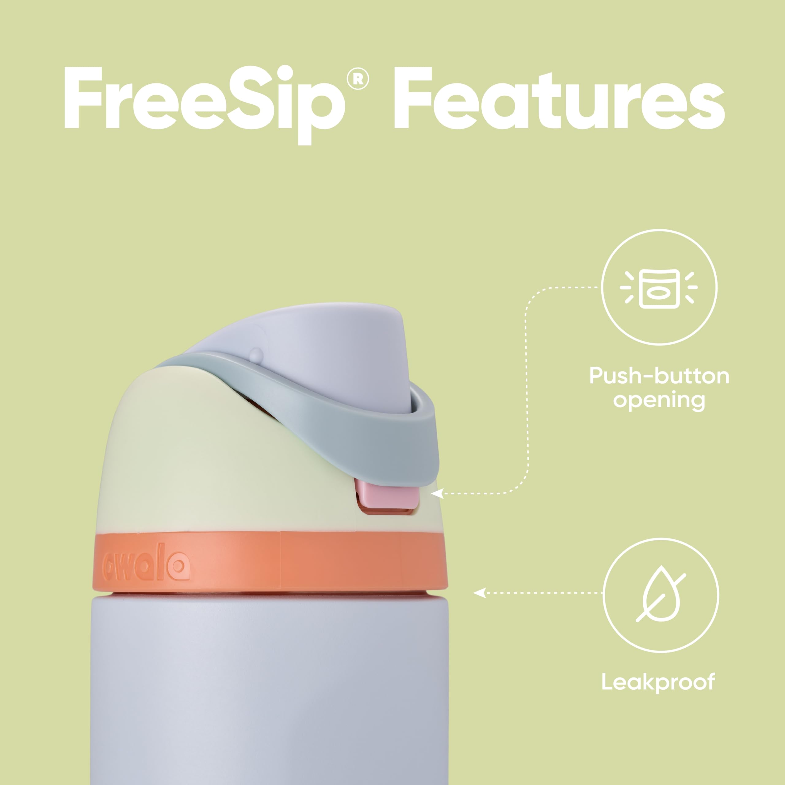 Owala FreeSip Insulated Stainless Steel Drink Flask - 24 oz, Beach House Color 4