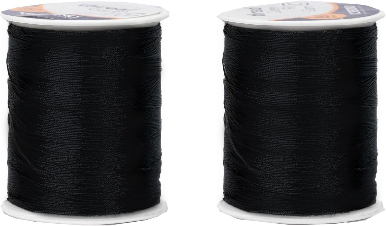 KORBOND Black Polyester Sewing Thread - 320m Total (2 x 160m Spools) | Hand & Machine Use