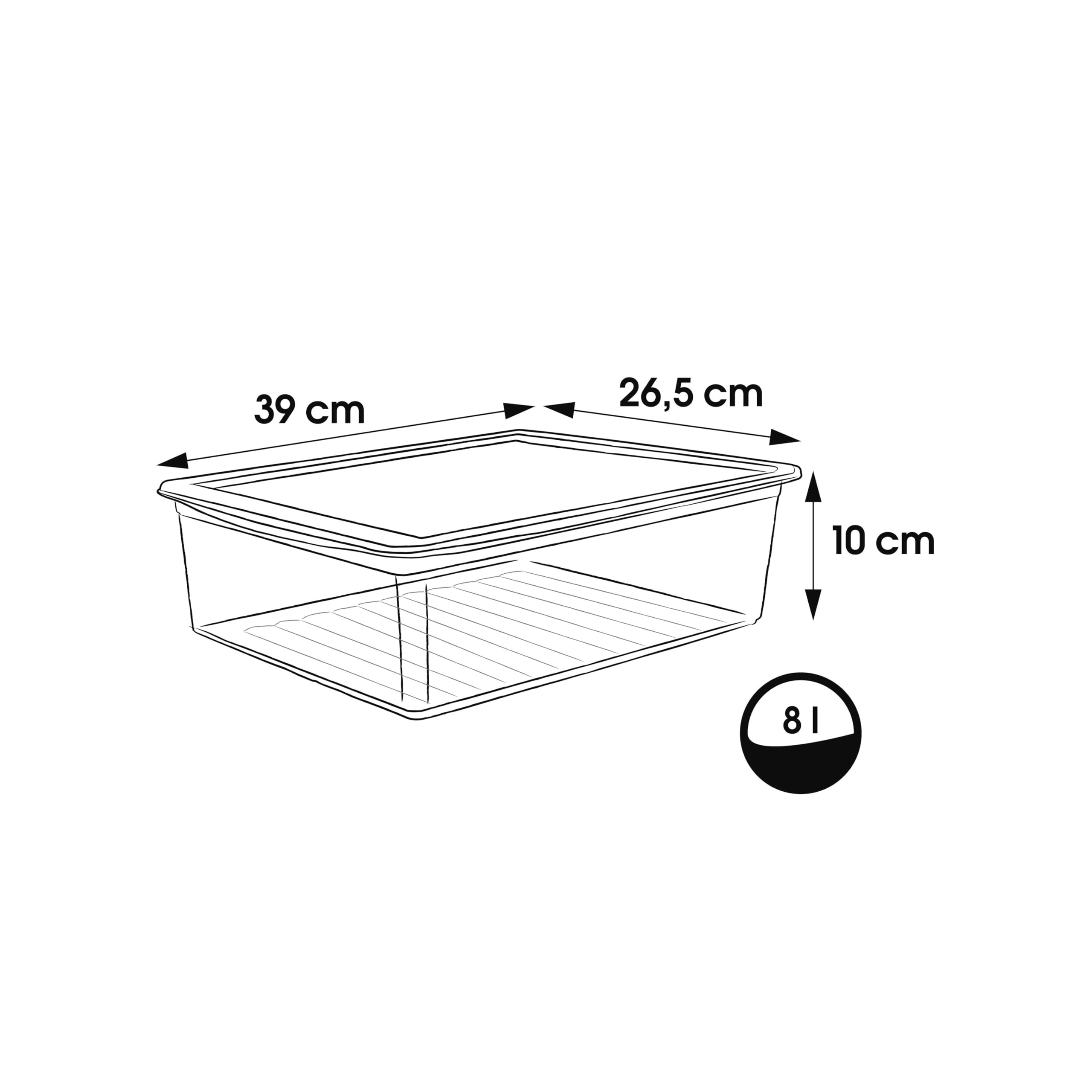 keeeper Clearboxes Storage Box - 8L Capacity | Stackable | Transparent | Air Control Lid 2
