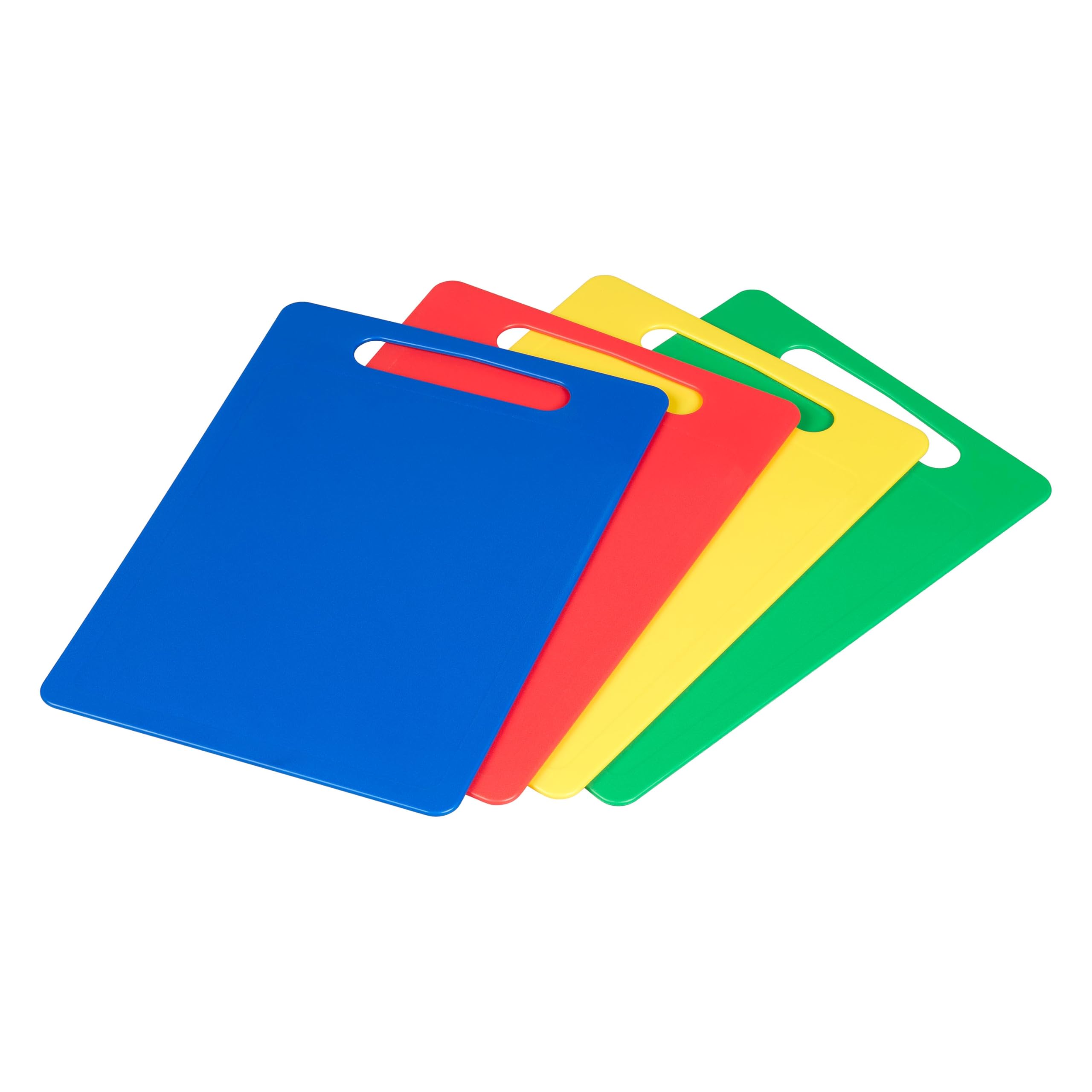 Chef Aid Multi-Colour Chopping Board Set - 4 Pack, 35cm x 25cm, Food Grade Plastic, Non-Slip 3