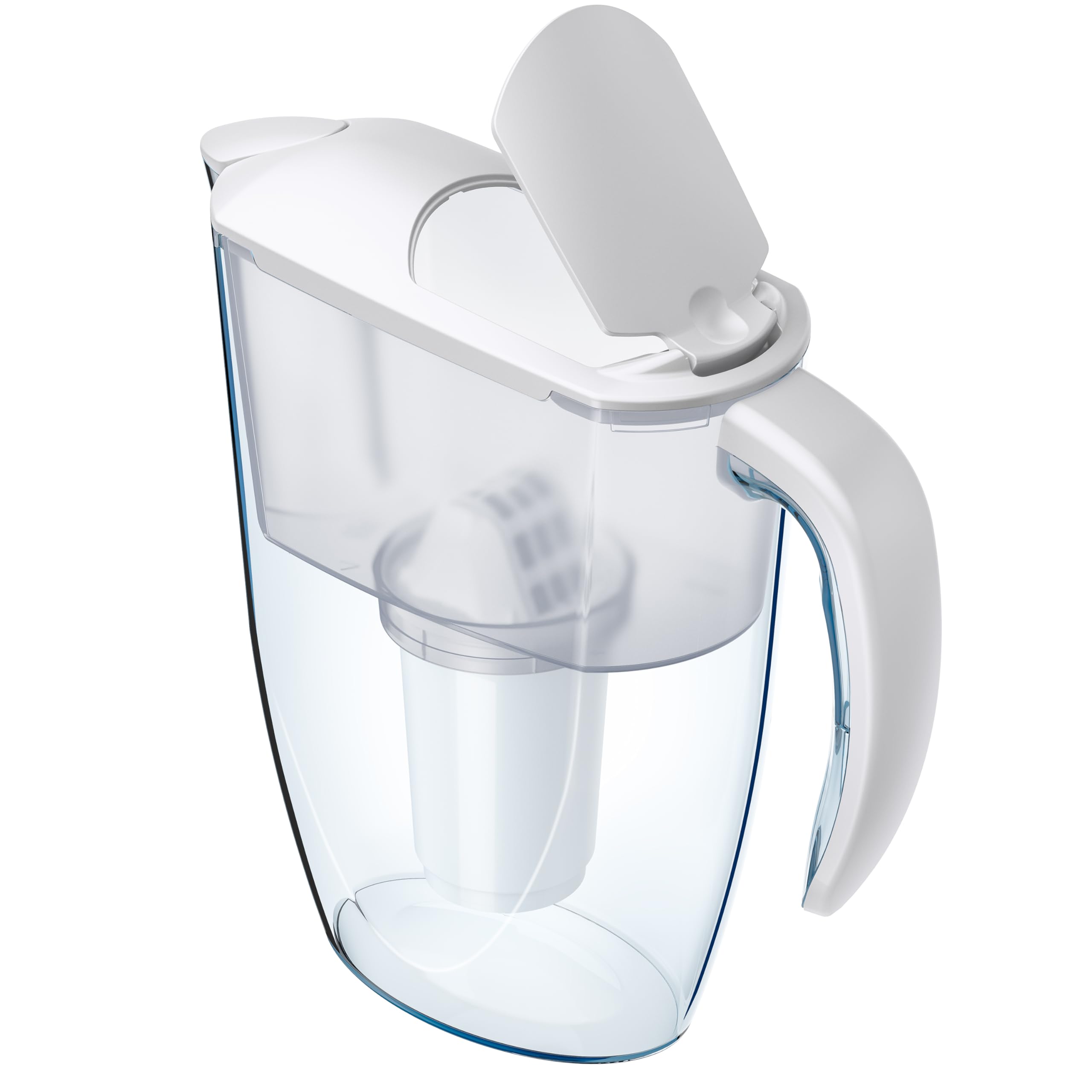 AQUAPHOR Water Filter Jug Smile - 2.9L Capacity, Space-Saving Fridge Door Fit, White 6
