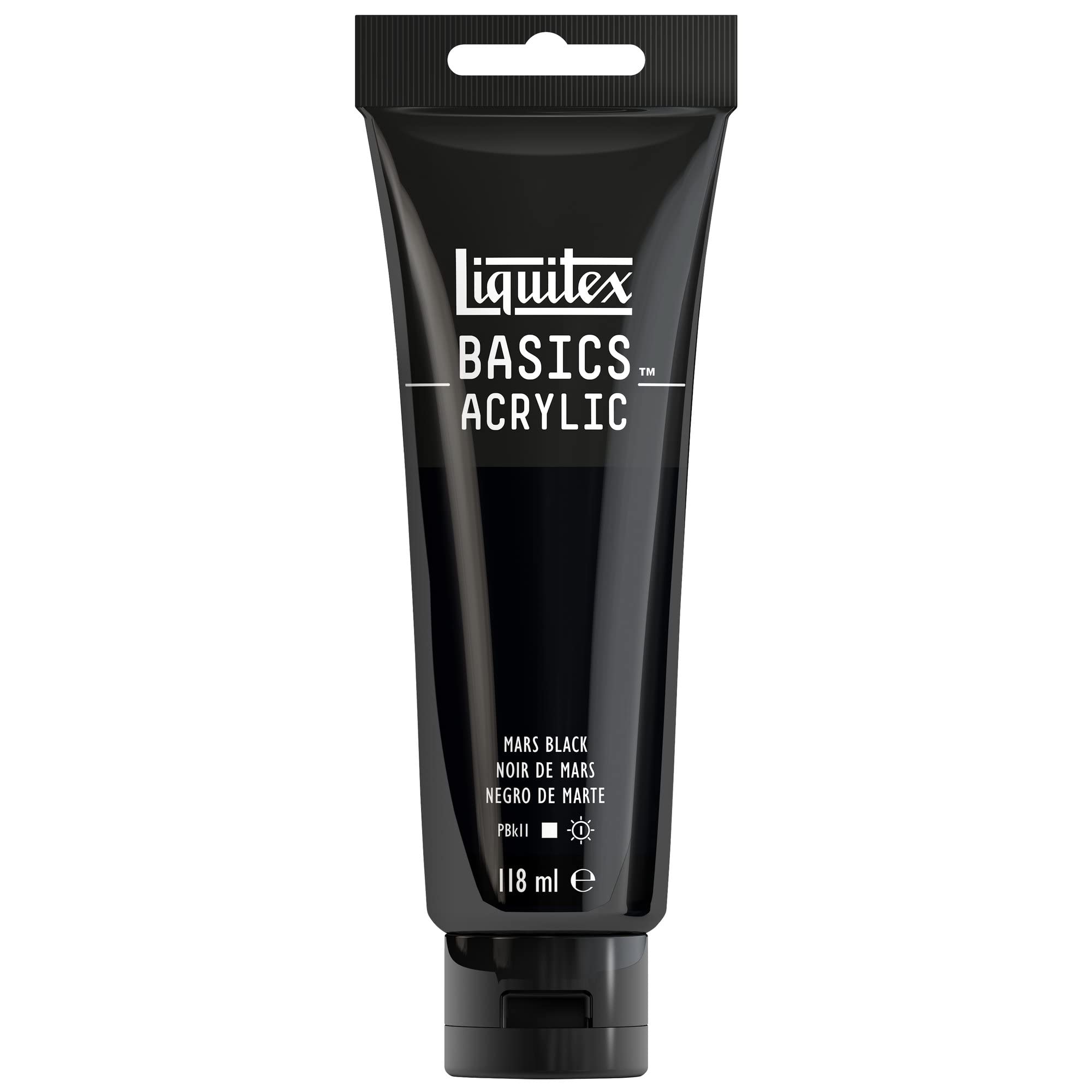 Liquitex BASICS Acrylic Paint - Mars Black | 118 ml Tube | Artist Quality Pigments 1