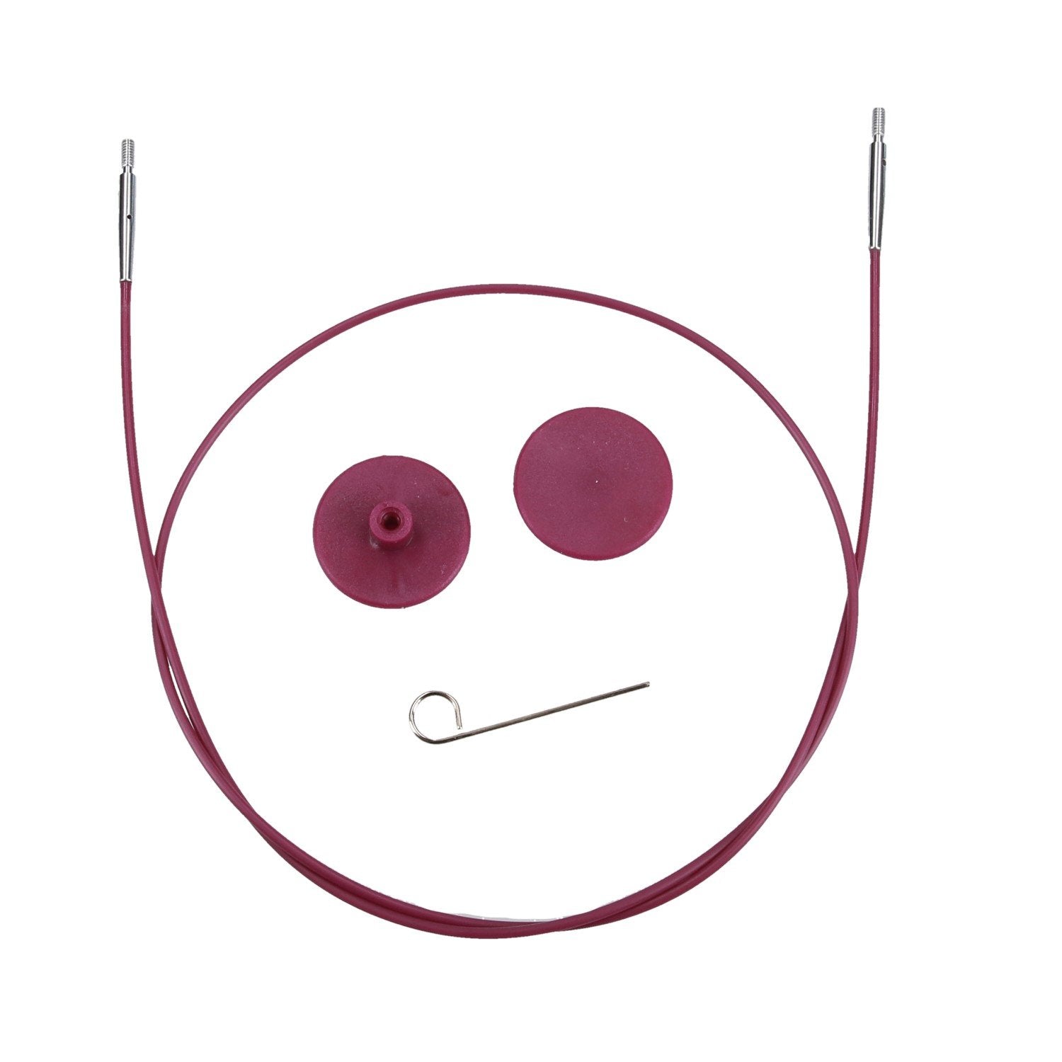 KnitPro Interchangeable Cable - 56cm to make 80cm Circular Needle | Purple Metal 1