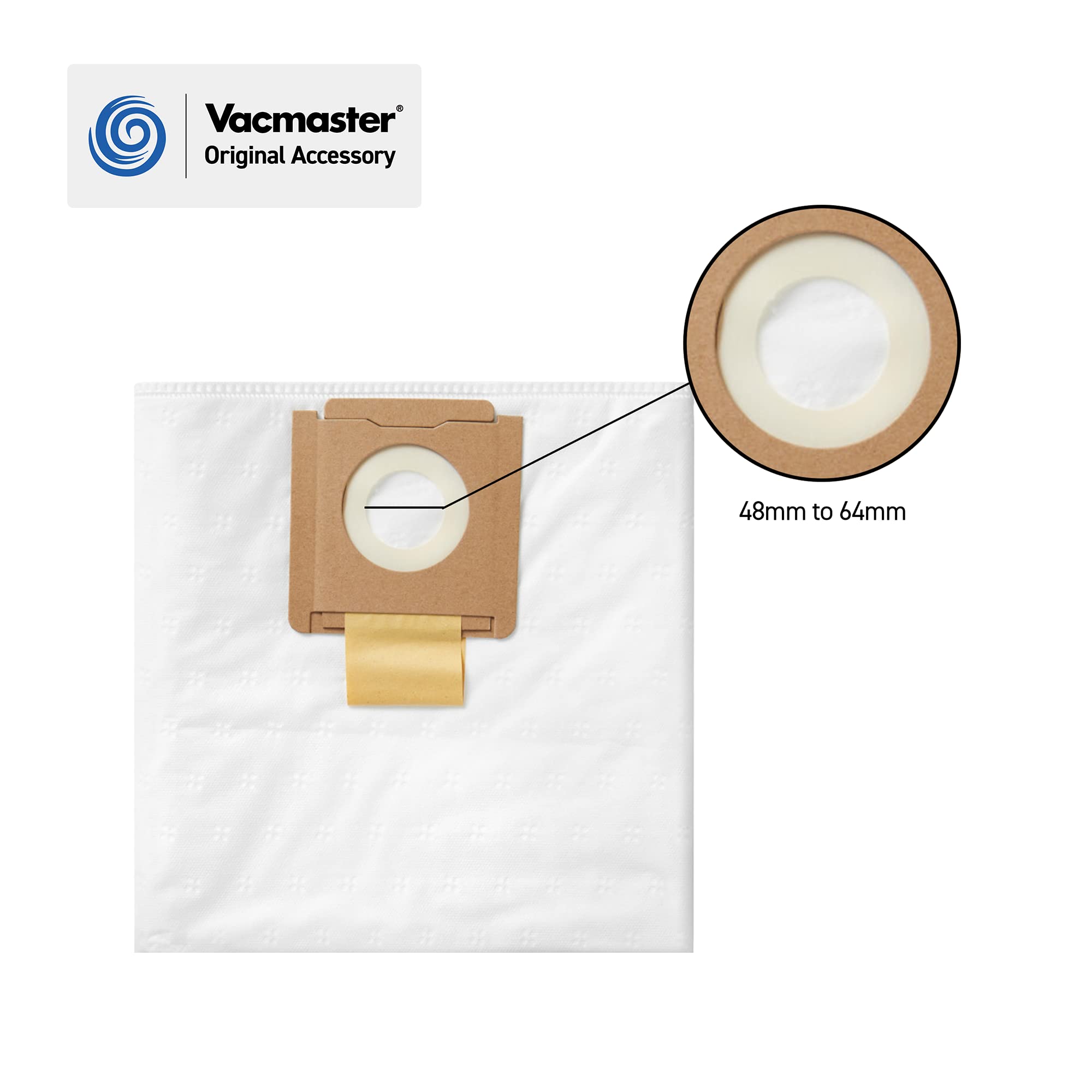 Vacmaster 38L Hygiene Seal Fine Filtration Dust Bags for Wet & Dry Vacuum Cleaner | 5 Pack 4