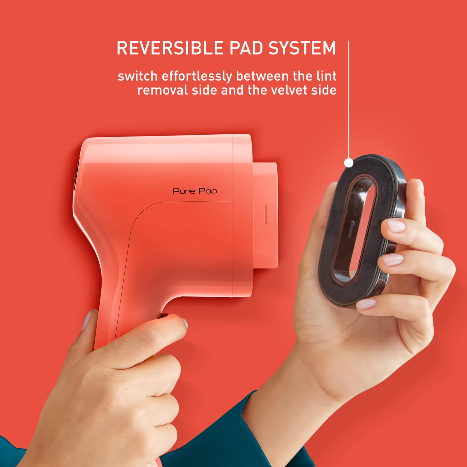 Tefal Pure Pop Slim Handheld Clothes Steamer - 15s Heat-Up | 20g/min Steam | 70ml Tank | Coral 3