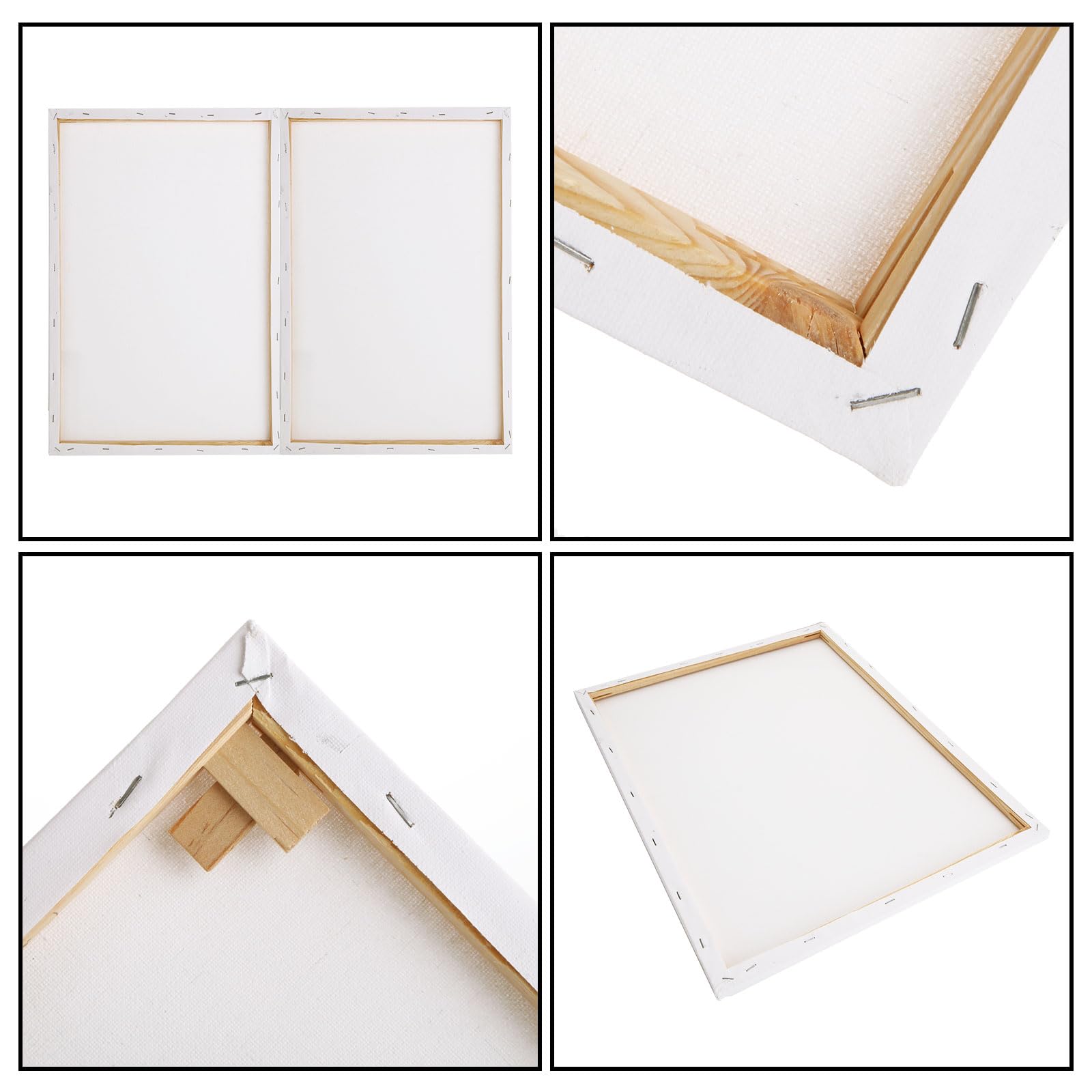 ASelected Pre-Stretched Canvas - 6 Pack Blank Cotton Boards for Acrylic & Oil | 40x50 CM 4