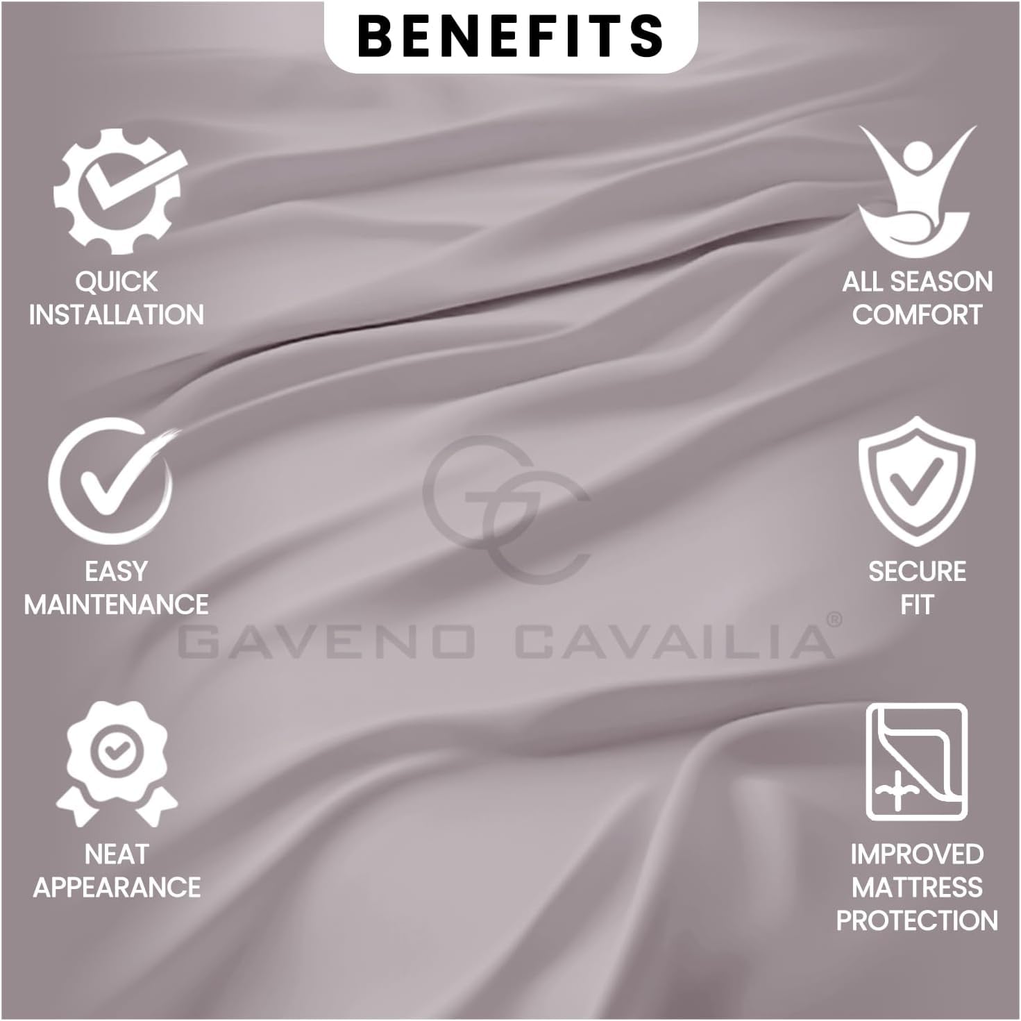 GC GAVENO CAVAILIA 4Ft Fitted Sheet - 25cm Deep | Polycotton | Grey 3