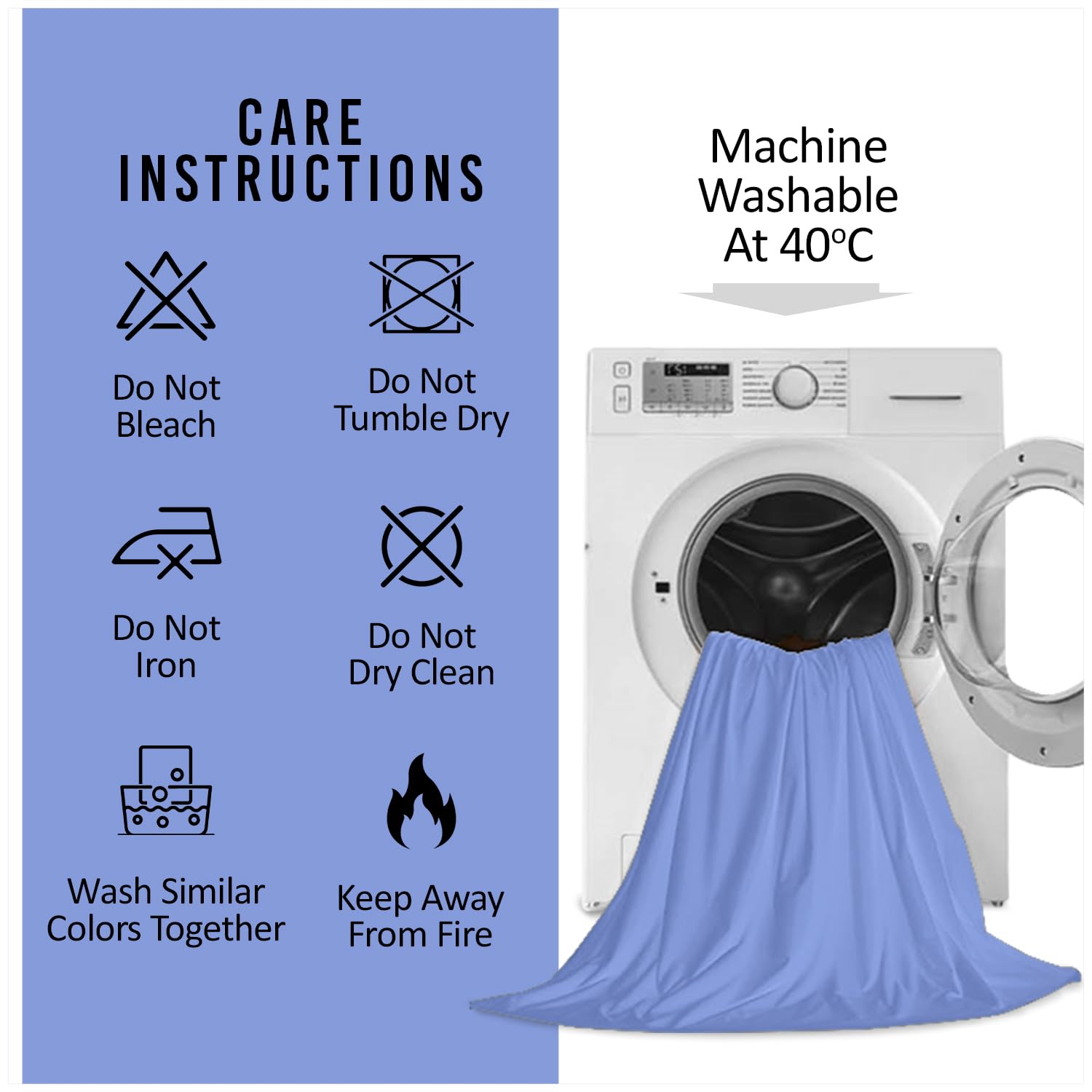 Super Dreamer Microfiber Fitted Sheet - Double (137x193 cm) | 100% Polyester | Sky Blue 7
