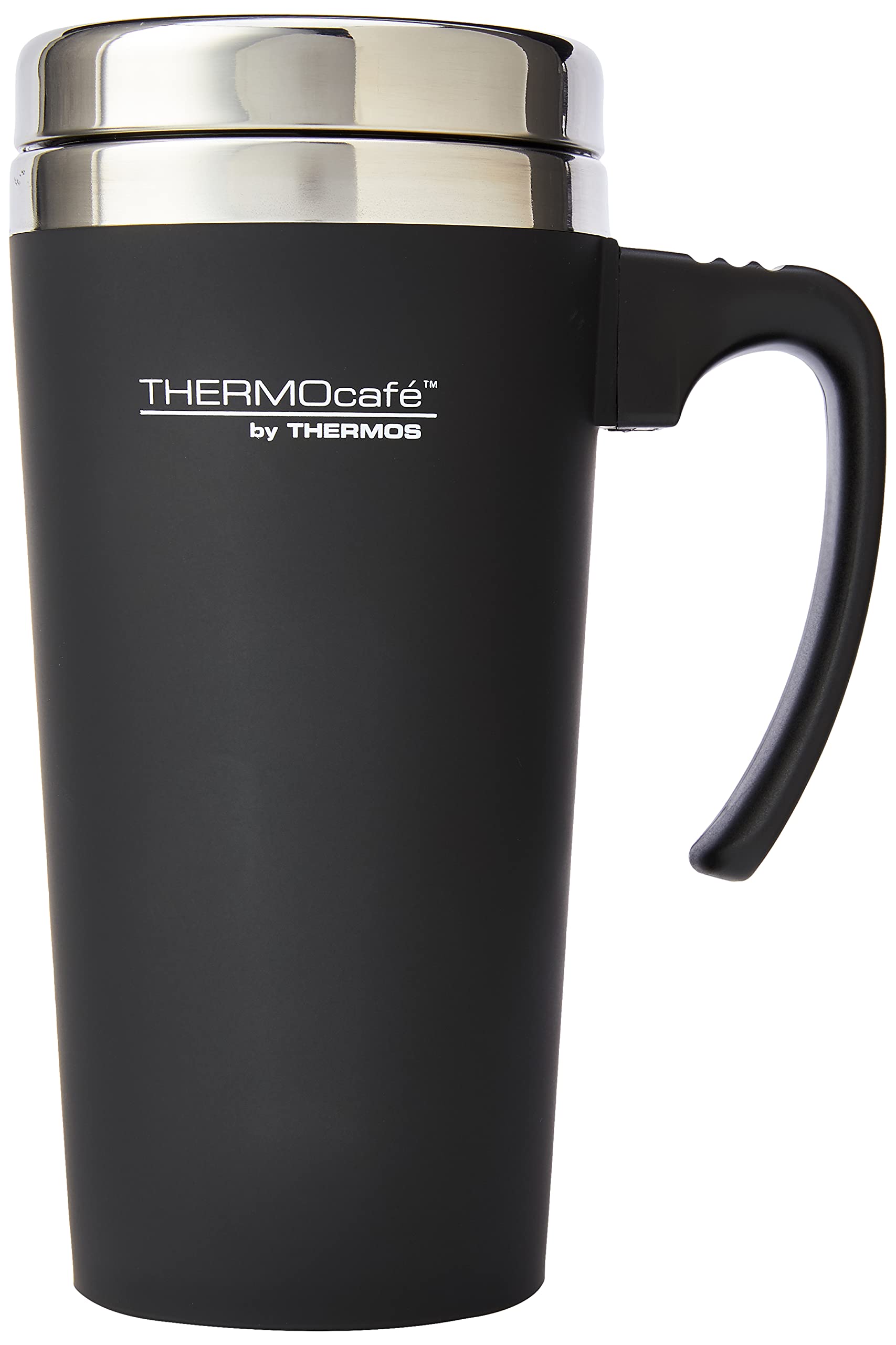 THERMOcafé by THERMOS Soft Touch Travel Mug - 420 ml Capacity | Double Wall Insulation | Black 1