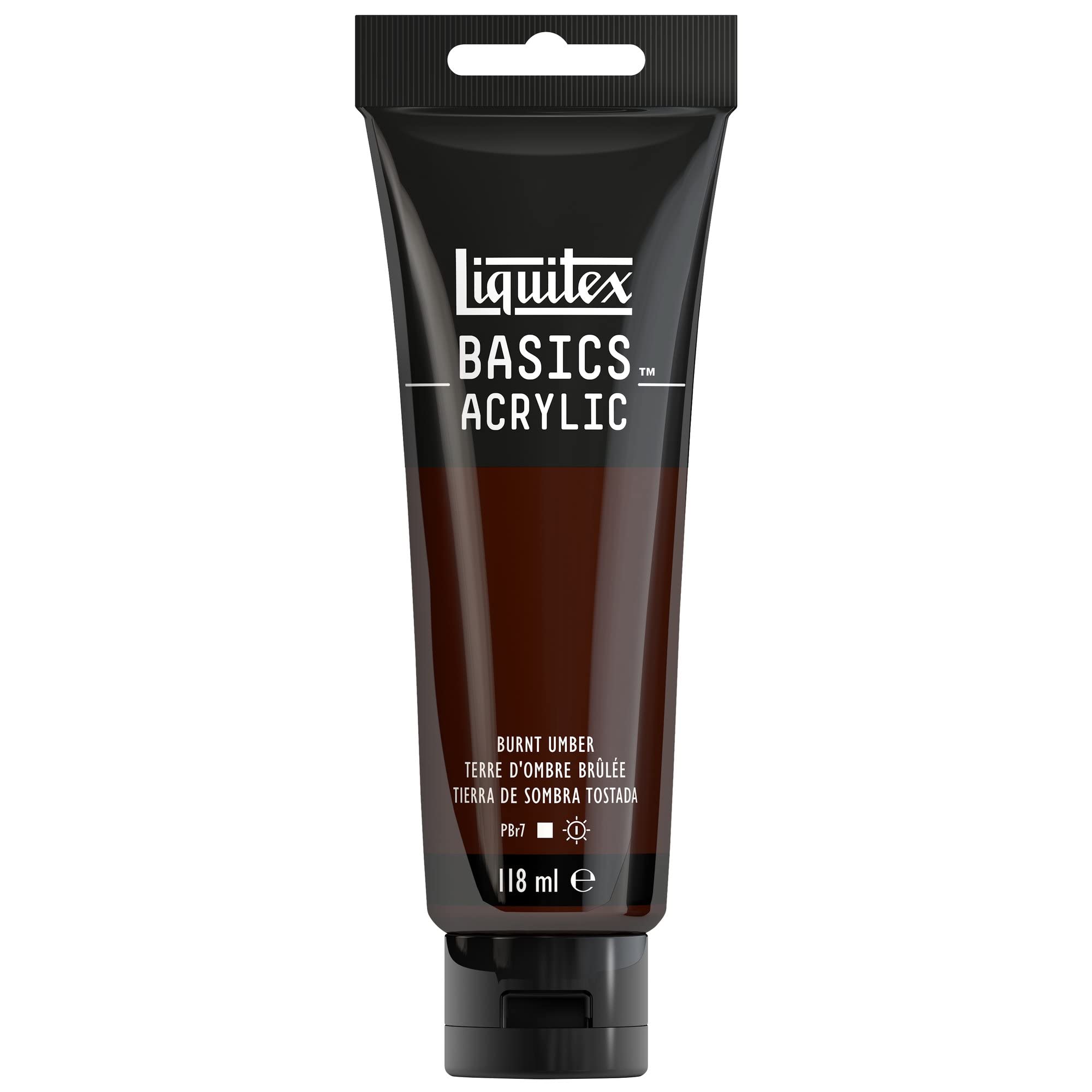 Liquitex Basics Acrylic Paint - Burnt Umber | 118 ml | Artist Quality Pigments 1