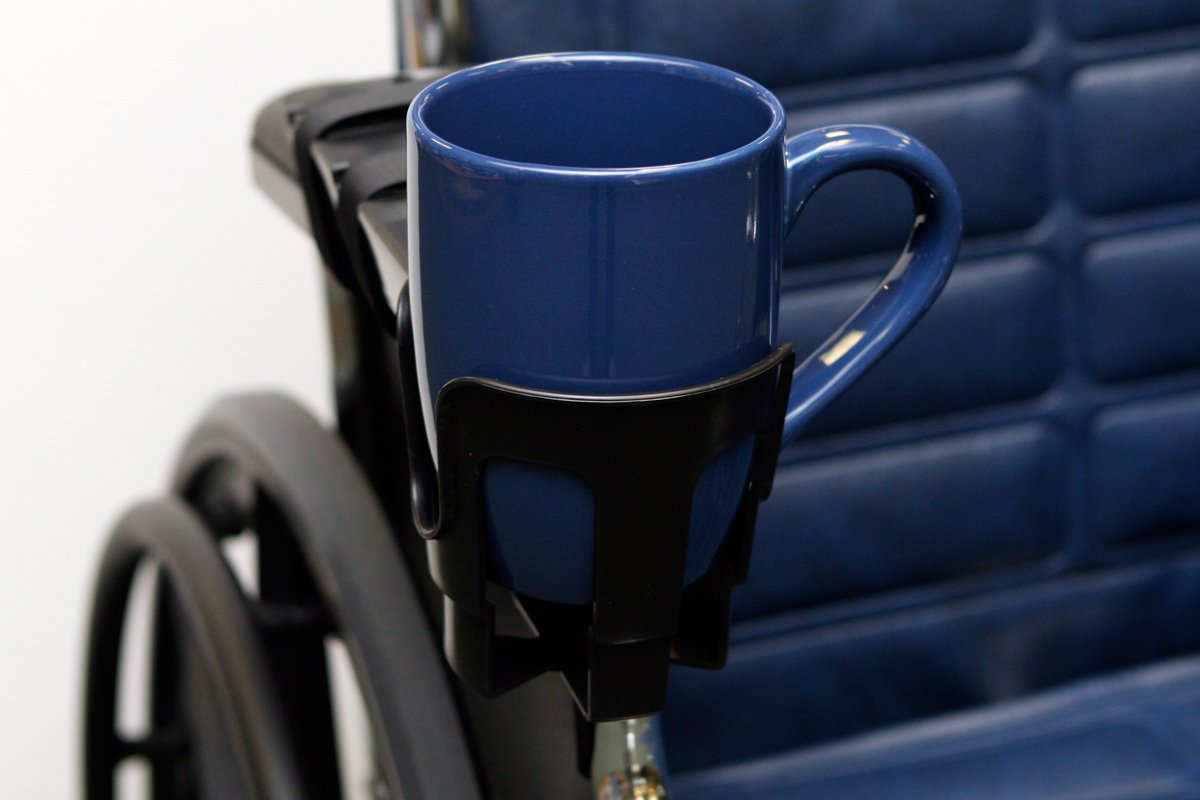 The Nearly Universal OH Cup Holder - Universal Fit for Armrests | Black Plastic | Removable 5