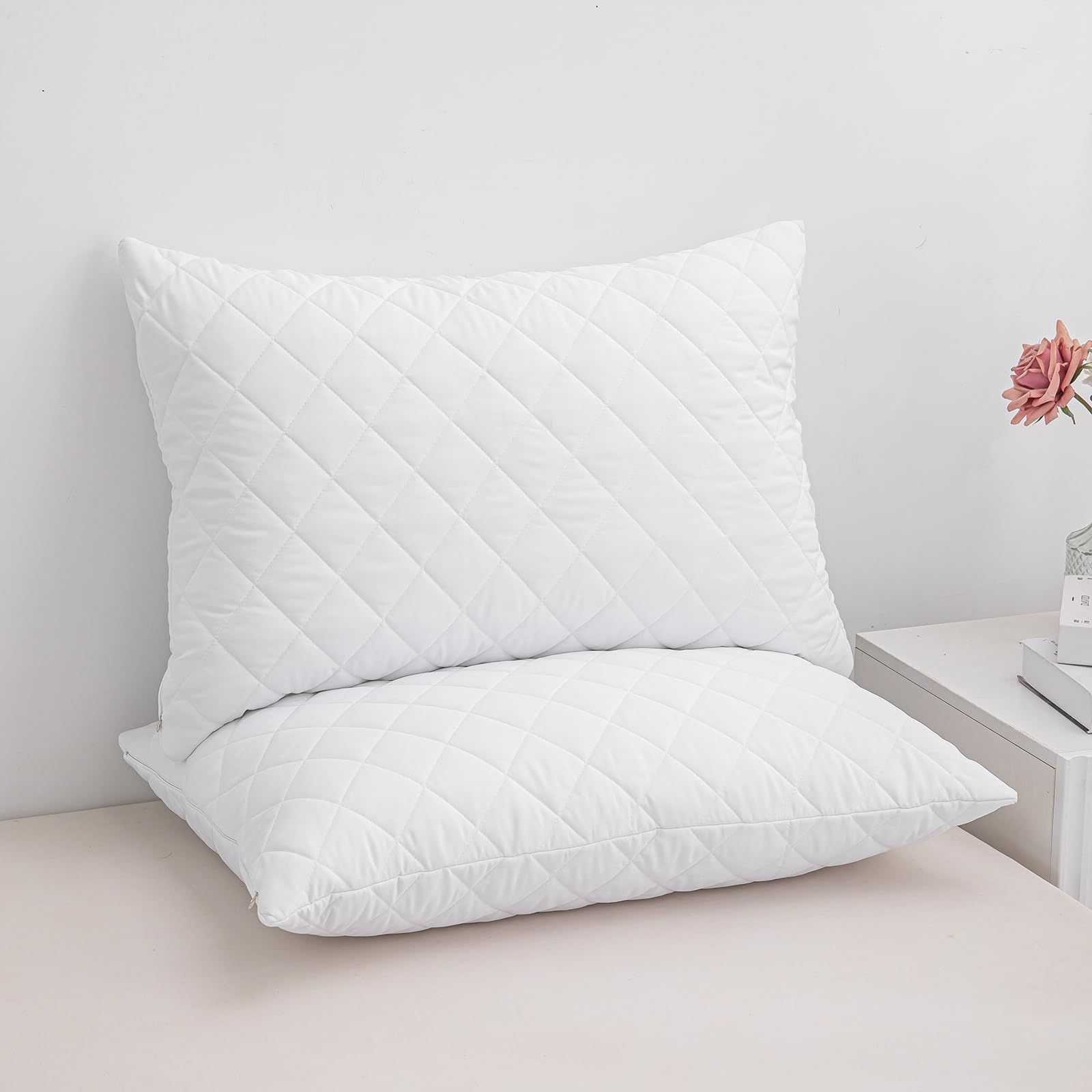 Lifestyle comfort ltd Pillow Protectors - 6 Pack Quilted Ultra Soft Anti Allergy | 100% Microfibre 6