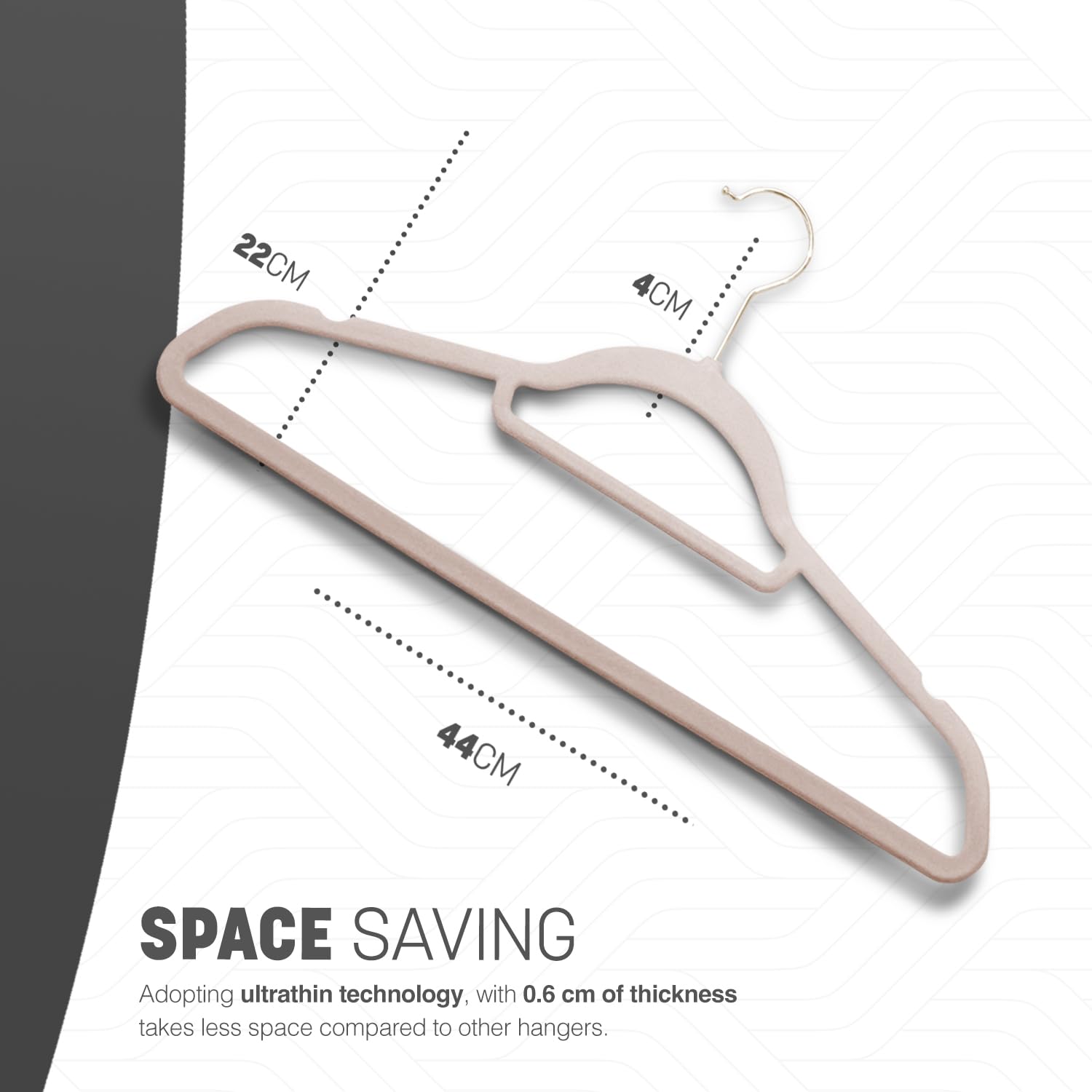 KEPLIN Velvet Non-Slip Hangers - 30 Pack, Blush Pink, Space Saving with Tie Bar