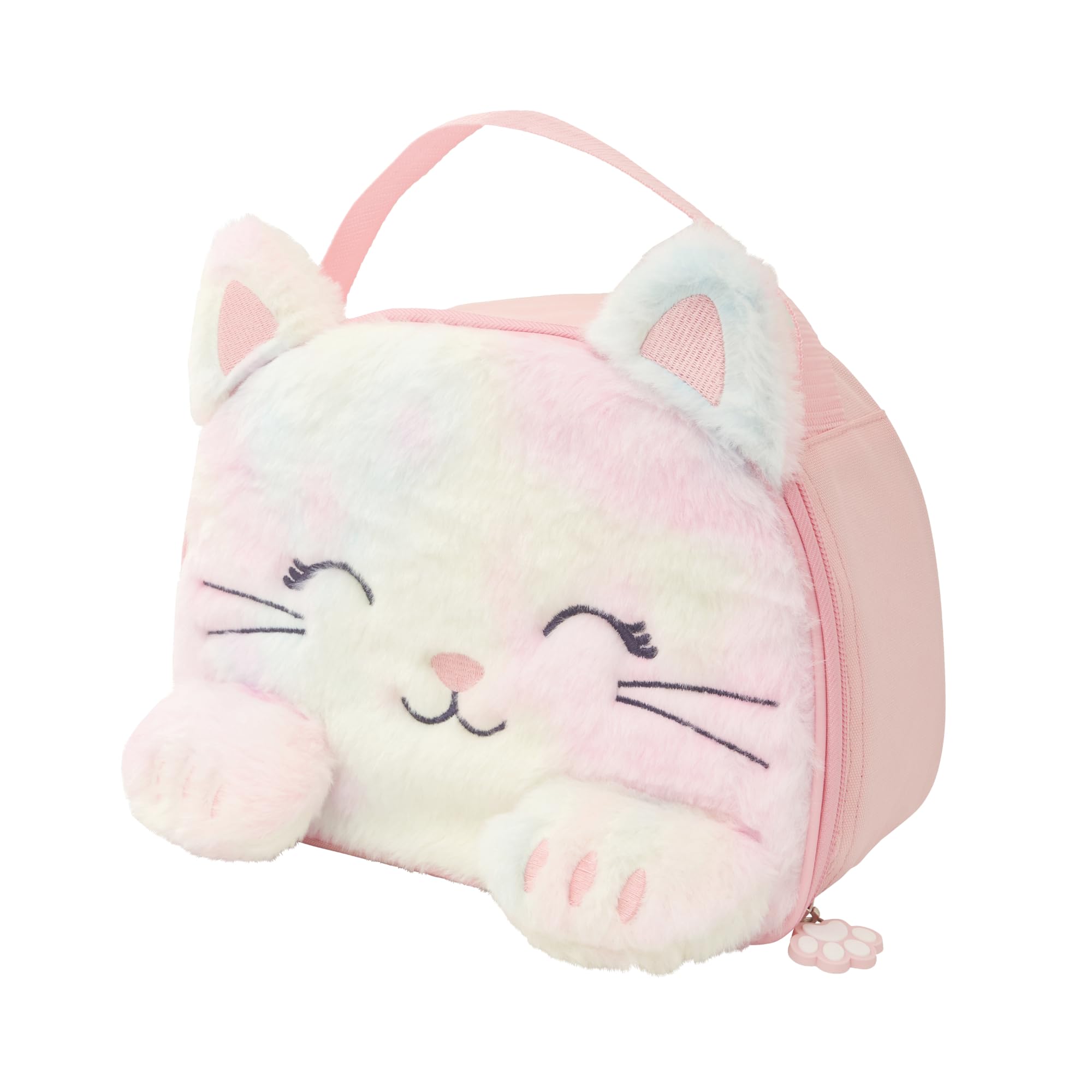 Polar Gear Fluffy Kitty Sensory Lunch Bag - Pink | Insulated | Wipe-Clean Interior 1
