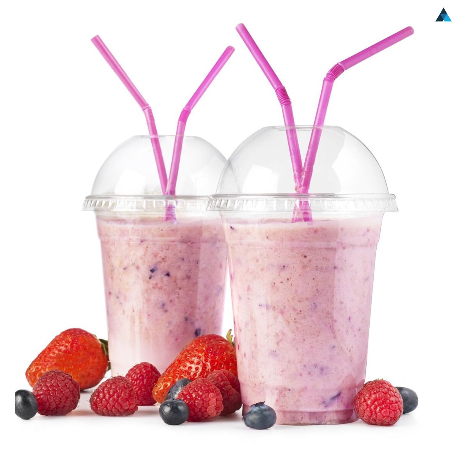 Nationwide Paper Strong Smoothie Cups with Dome Lids | 12oz | 50 Count | Transparent Plastic 5