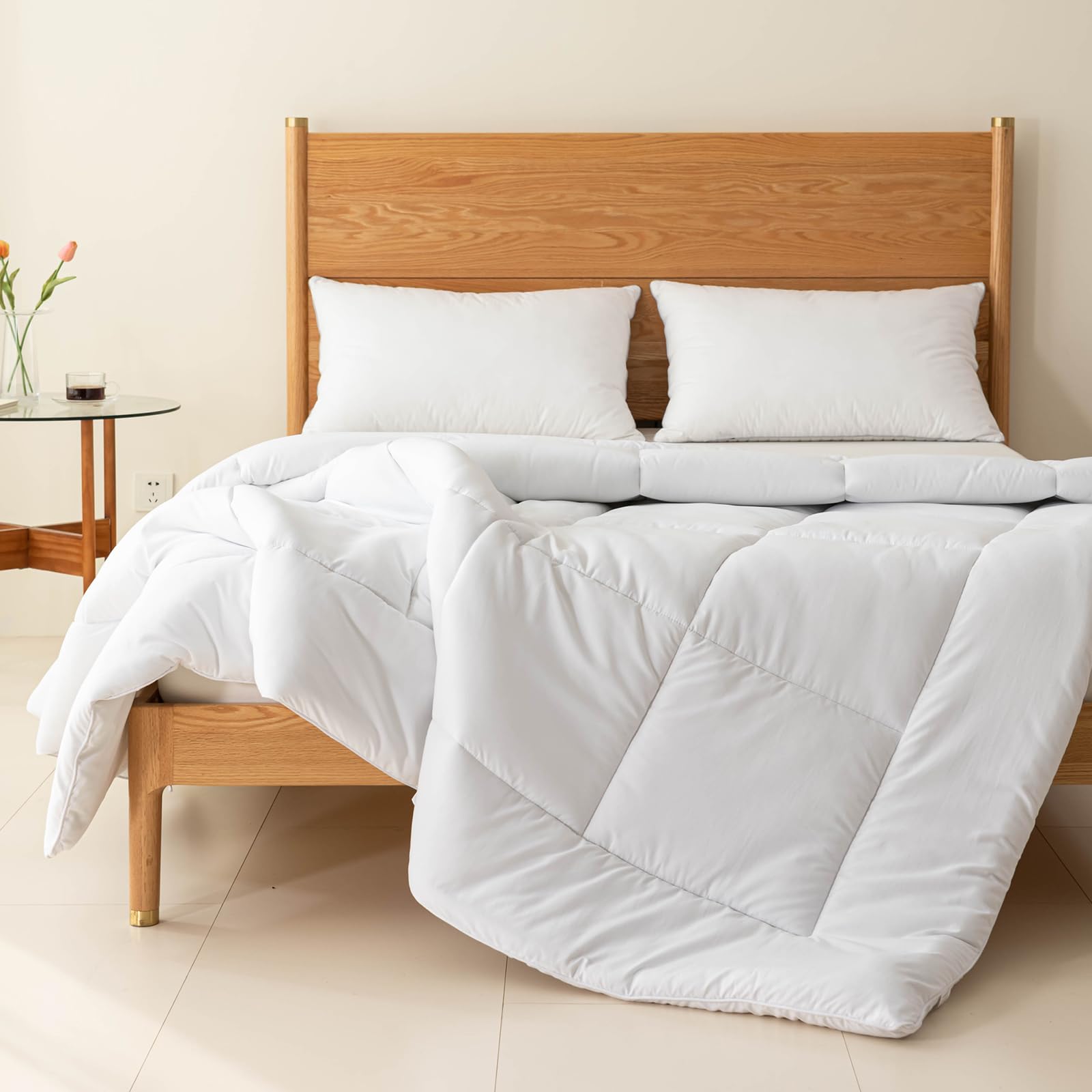 Good Nite Double Duvet 15 Tog Quilt for All Seasons | Polyester Hollowfibre Filling | 200×200cm 7
