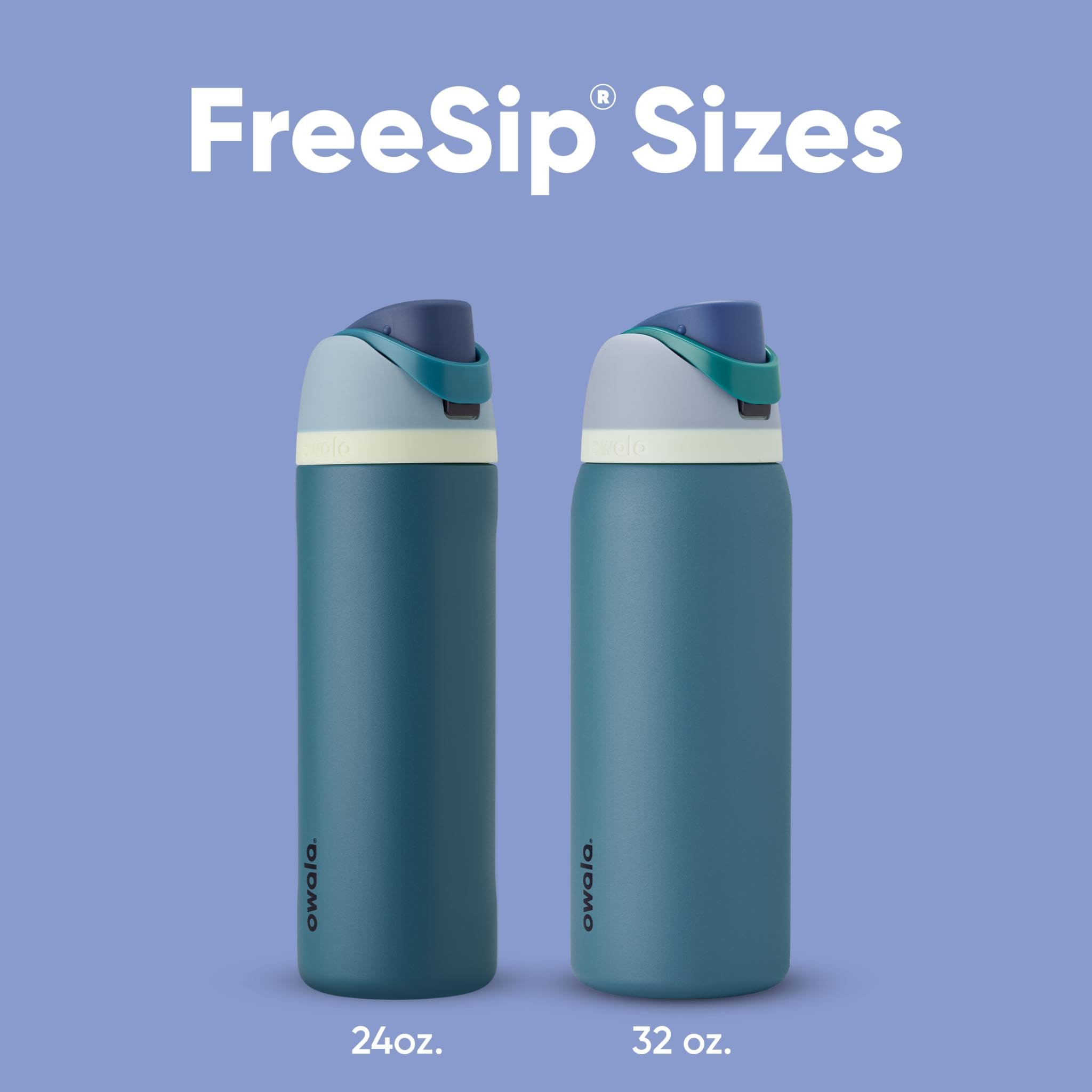 Owala FreeSip Insulated Stainless Steel Water Bottle with Straw - 710ml, Denim 5