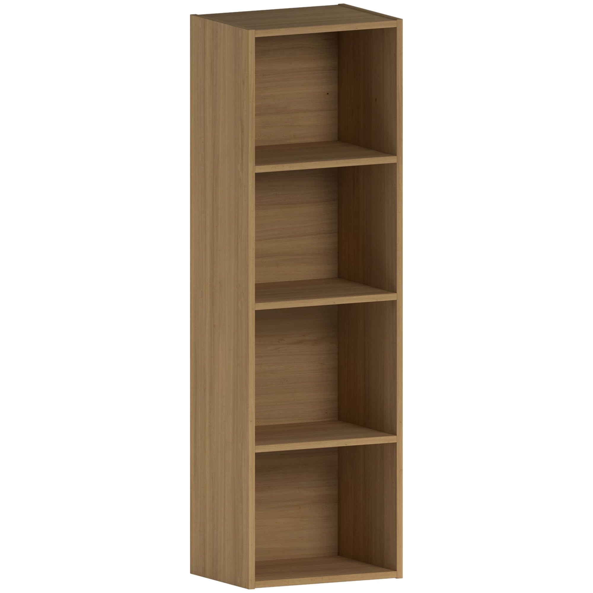 Vida Designs Oxford 4 Tier Cube Bookcase - Oak Wood Shelving | H 106 x W 32 x D 24 cm 1