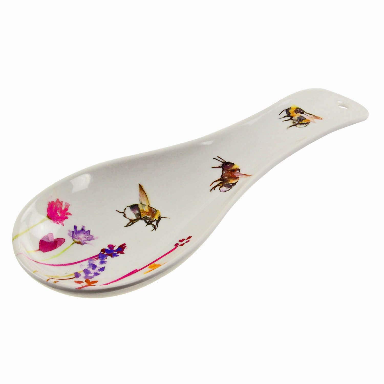 The Leonardo Collection Busy Bees Spoon Rest - Hand-Painted Resin | Kitchen Countertop Organizer | 23.5 x 9.2 cm 4