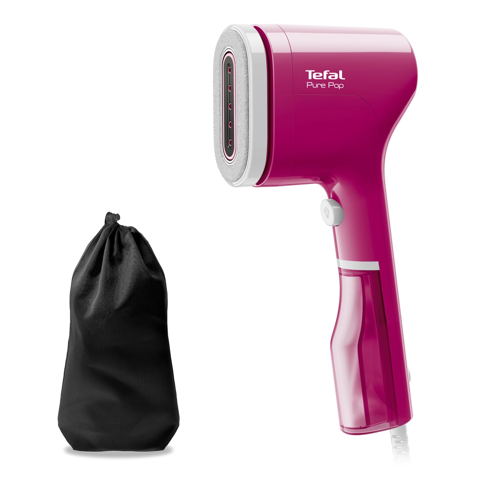 Tefal Pure Pop Slim Handheld Clothes Steamer - 15s Heat Up | 20g/min Steam | 70ml Tank | Pink DT2023 1