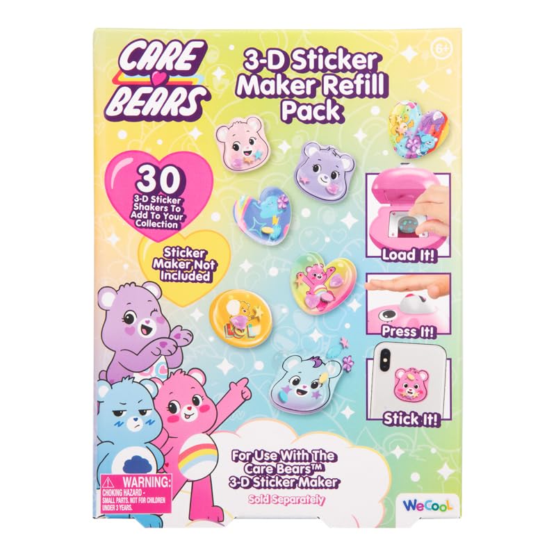 Paladone Care Bears 3D Sticker Maker Refill Pack - Create 30+ Shaker Stickers | 250+ Gems 4