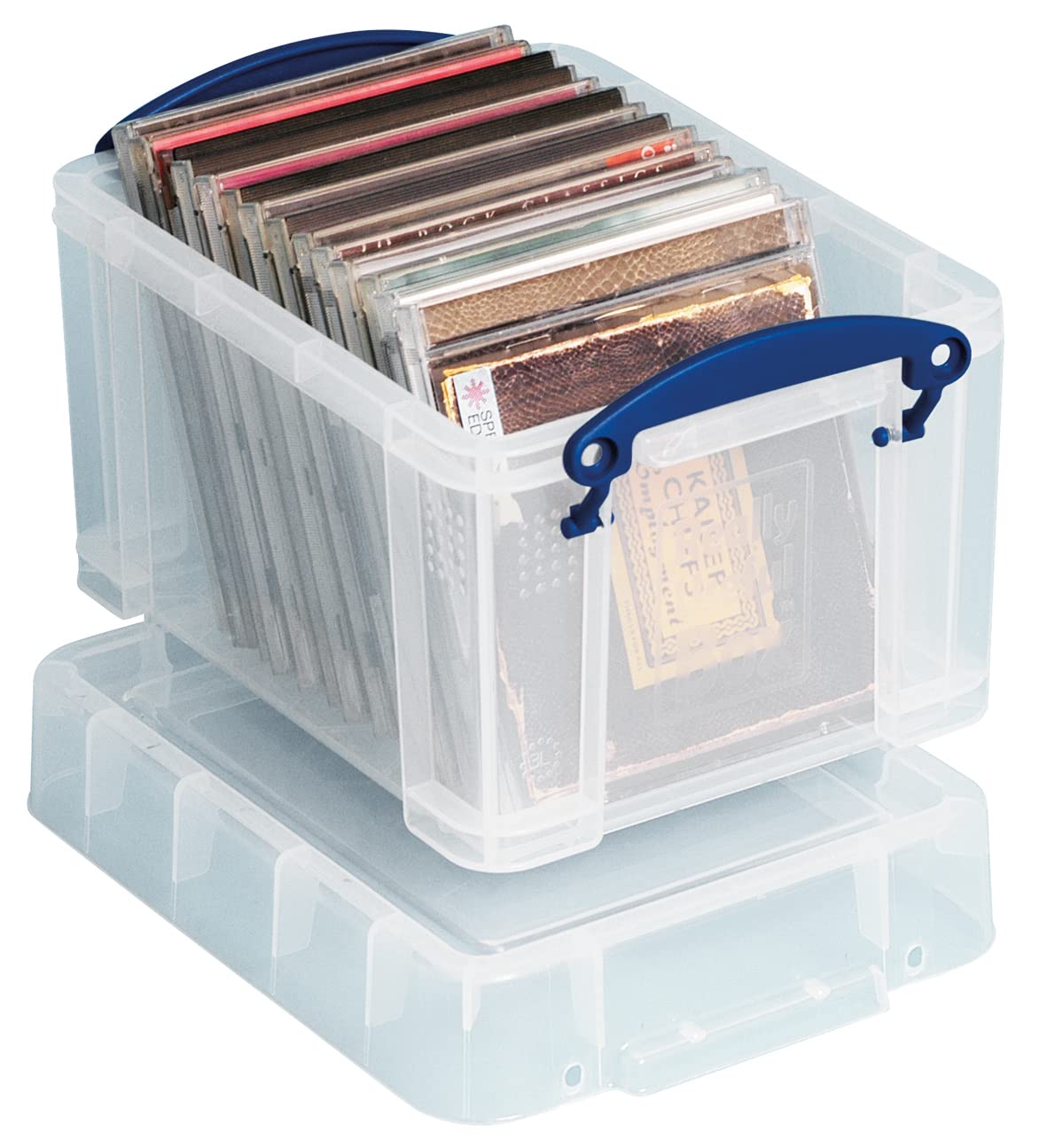 Really Useful Box Plastic Storage Box - 3 Litre Capacity, Clear, Pack of 4 | Stackable 10
