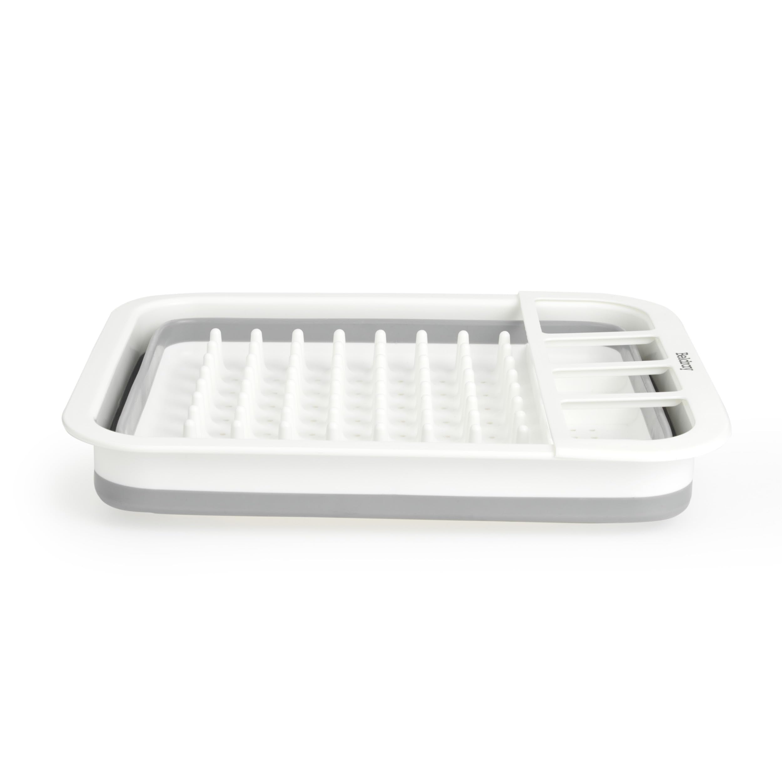 Beldray LA031051 Collapsible Dish Drainer - Foldable Plastic Sink Drying Rack with Cutlery Divider | Grey | 36.8 x 31.5 x 13 cm 8