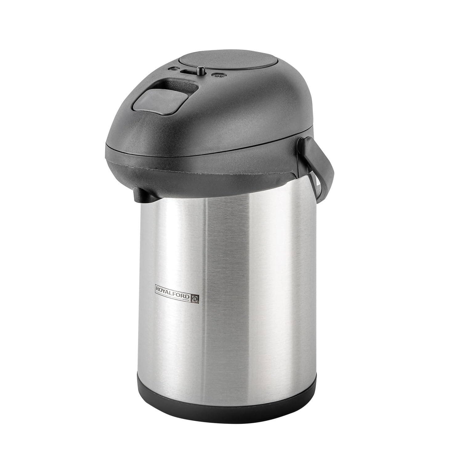 Royalford 5L Stainless Steel Airpot Insulated Vacuum Thermal Flask Jug | Silver