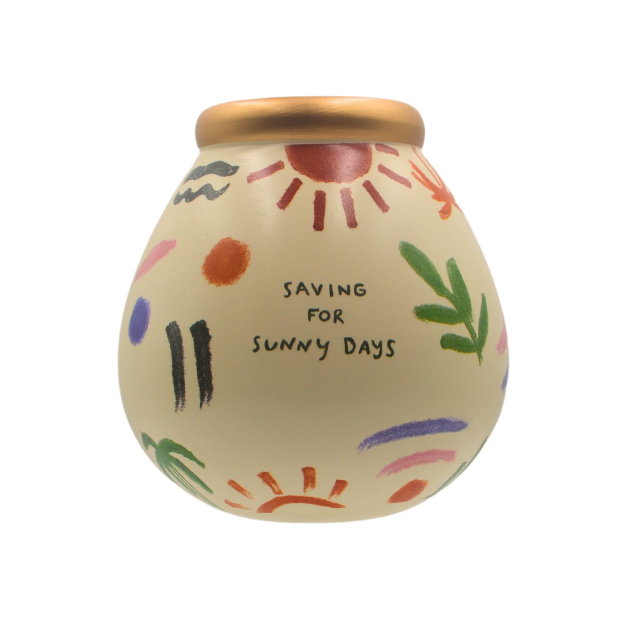 HOX Pot of Dreams Ceramic Money Box - Hand-Decorated Savings Jar | Multicolour | 150x150x150mm 1