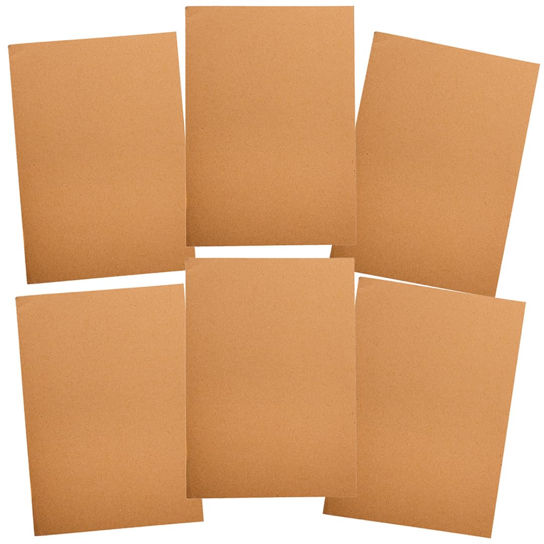 Baker Ross FX316 Brown A5 Sketch Books - Pack of 6 | 140gsm Paper | 210mm x 148mm 3