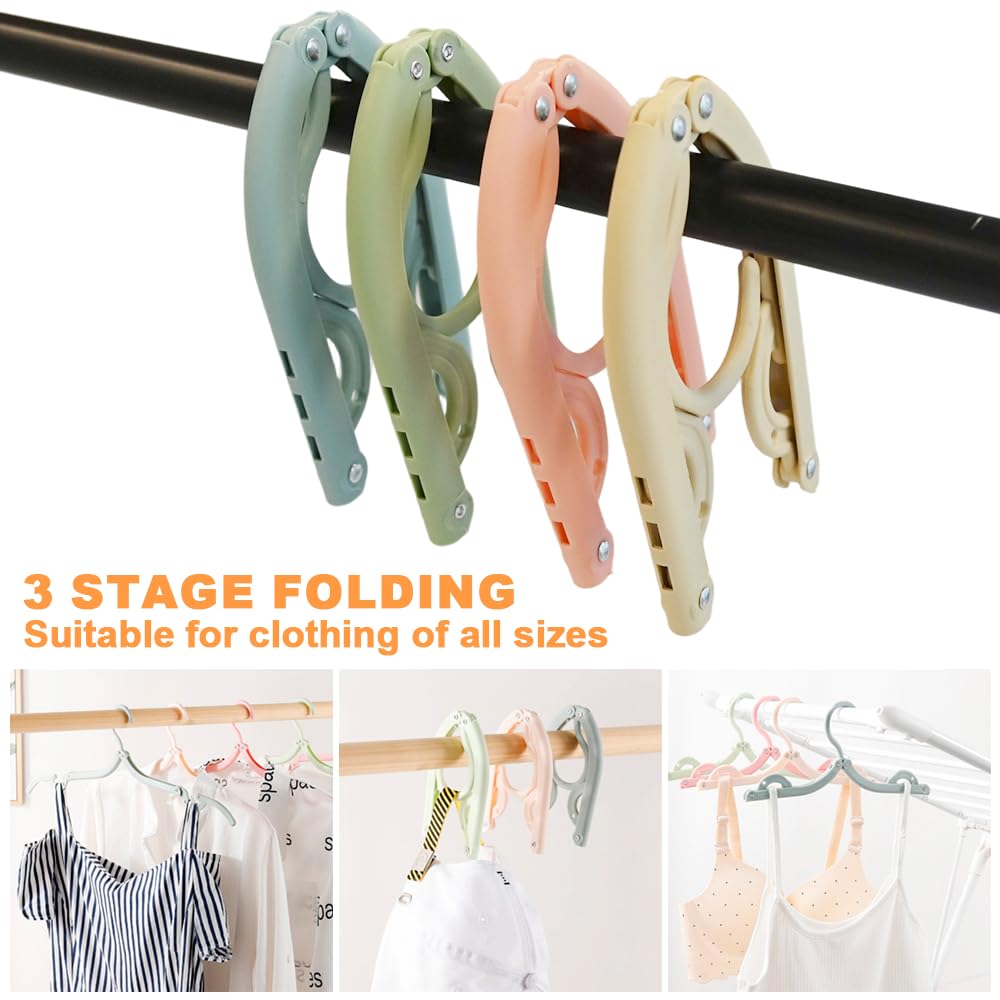 Armo Home Pack of 12 Foldable Travel Hangers - Plastic, Black, Space Saving 9