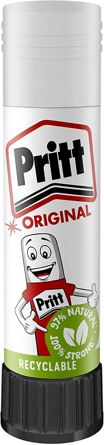 Pritt Glue Stick - 5 Pack (5x11g) | 97% Natural Ingredients | Solvent-Free & Washable 4