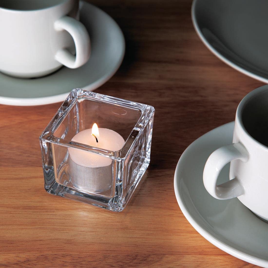 Olympia White Tealight Candles - 8 Hour Burn Time | Pack of 75 | GF449