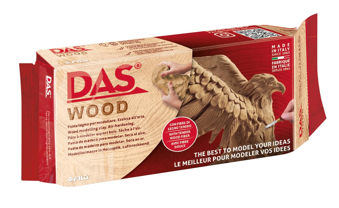 DAS Wood Modelling Clay - Air Hardening | 350g | Made in Italy 1