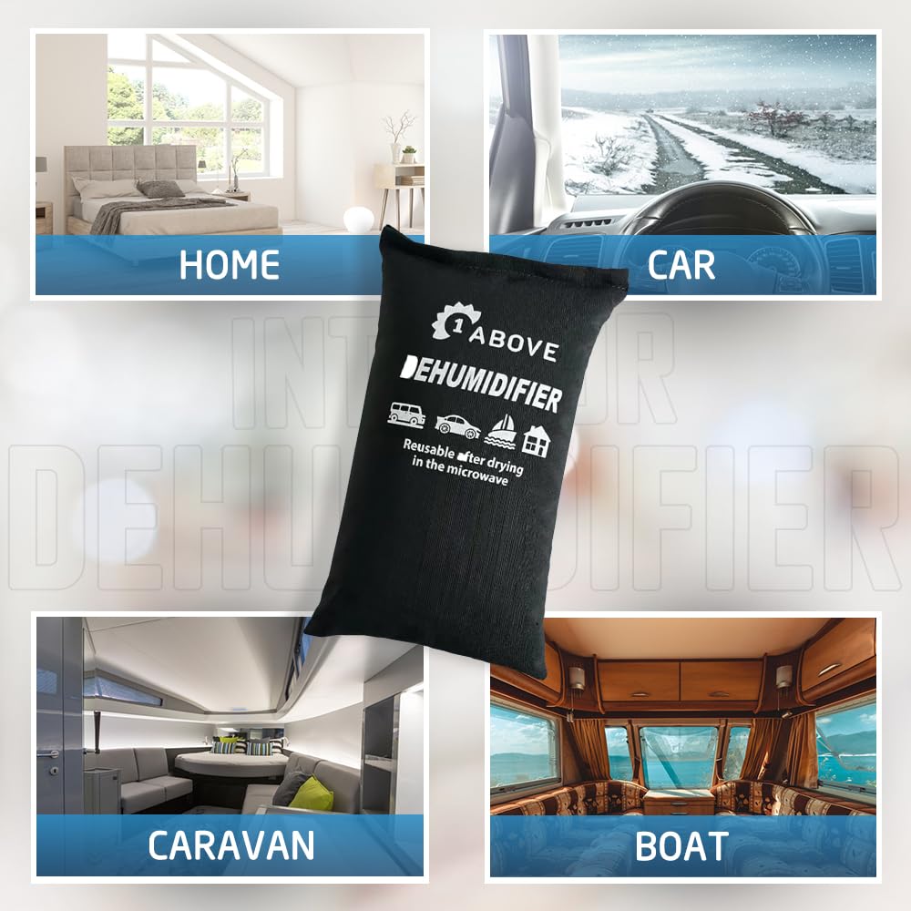 1ABOVE 500g Reusable Microwaveable Car Interior Dehumidifier Bag | Prevents Condensation 6