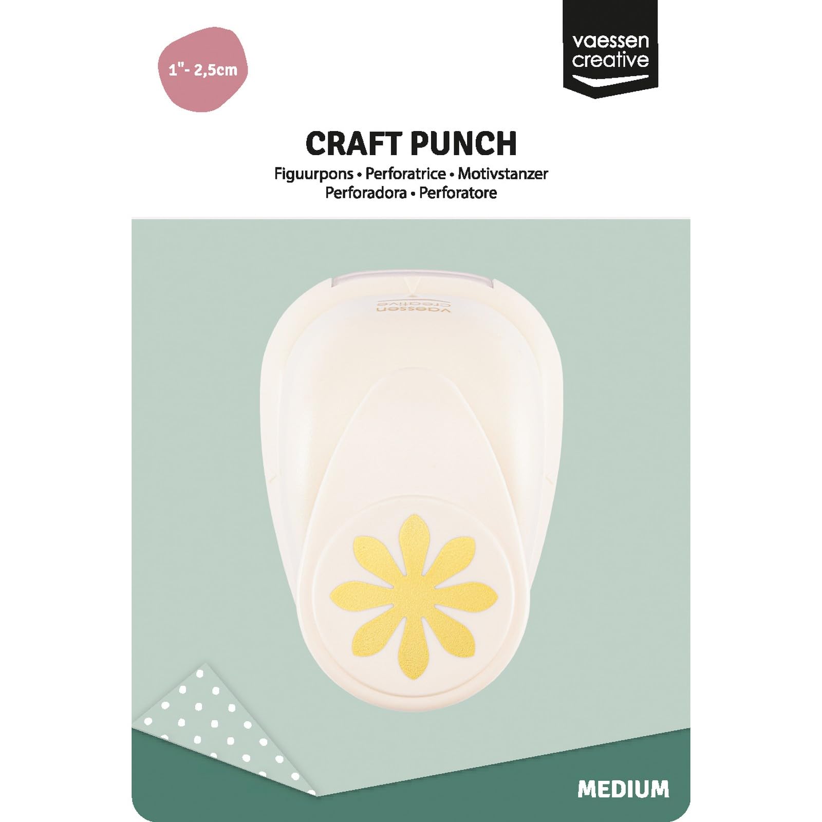 Vaessen Creative Craft Paper Punch - Daisy Shape | 2.5 x 2.5 cm Cutout | For Card Making & Scrapbooking 4
