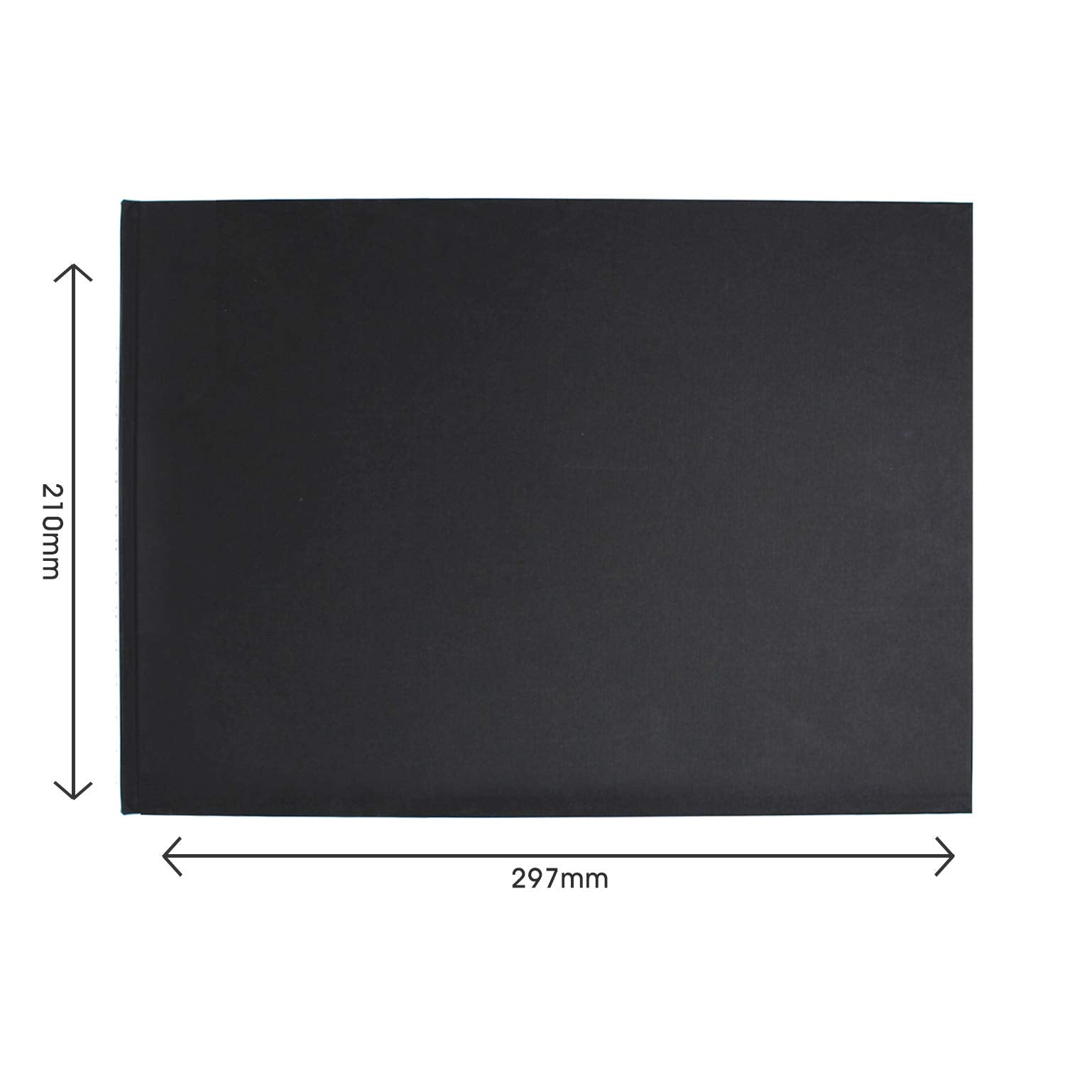 Artway Studio - A4 Landscape Sketchbook | 170gsm Cartridge Paper | 92 Sides | Black Hardback 5