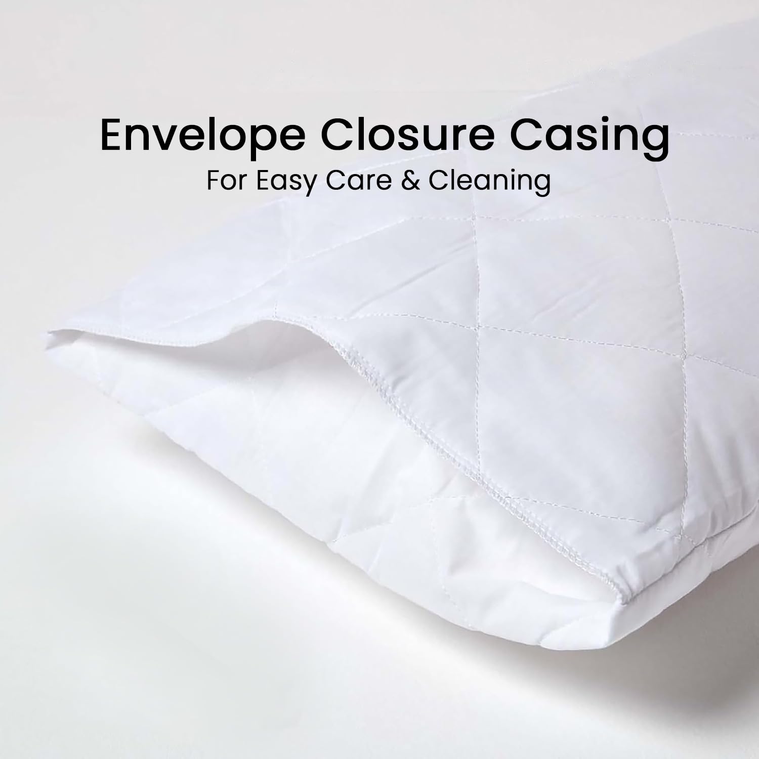 GC GAVENO CAVAILIA Quilted Pillow Protectors - 2 Pack Standard Size 50x75 cm | Polycotton 4