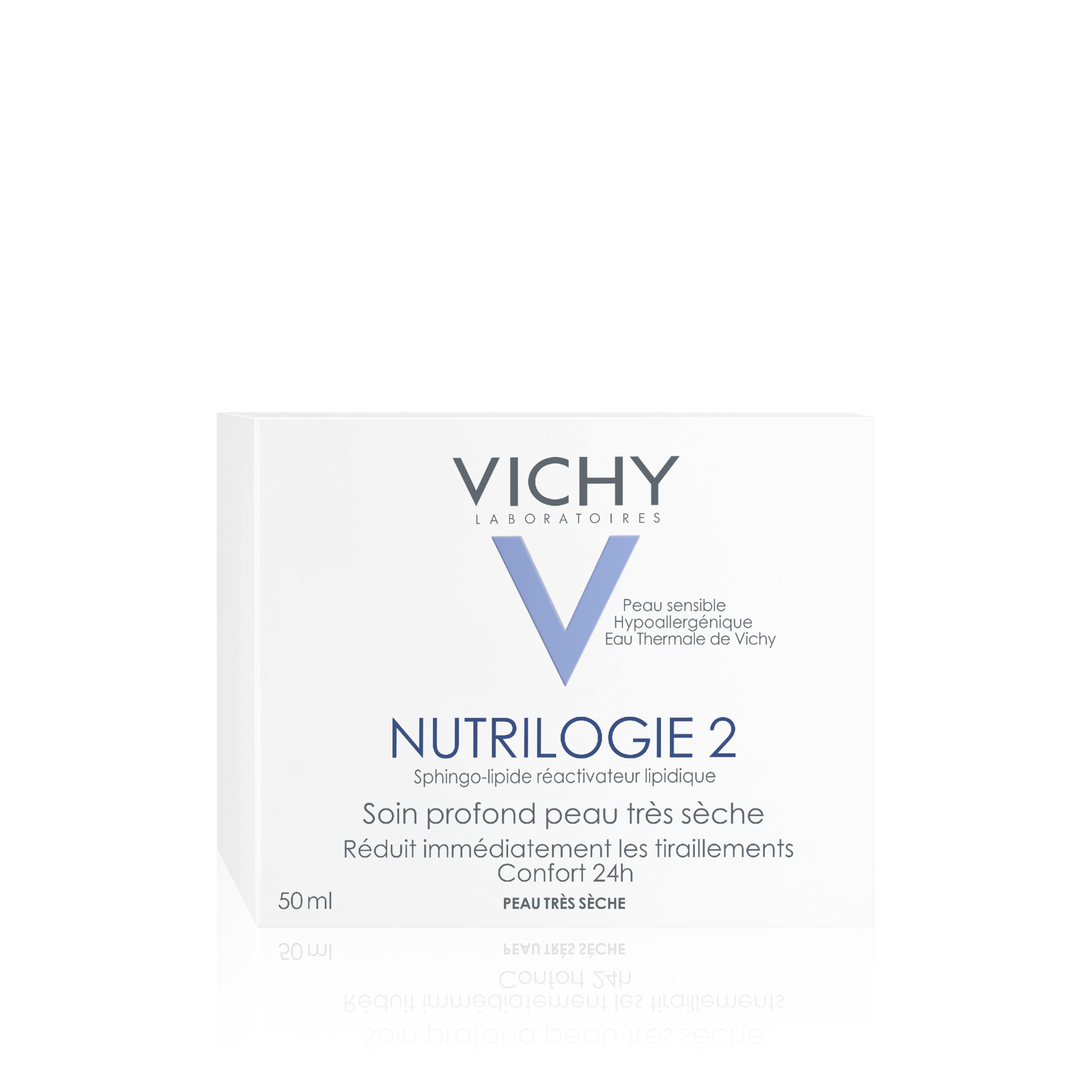 VICHY Nutrilogie 2 Moisturising Cream for Dry Skins - 50 ml | Fragrance Free | Unisex Adult 1