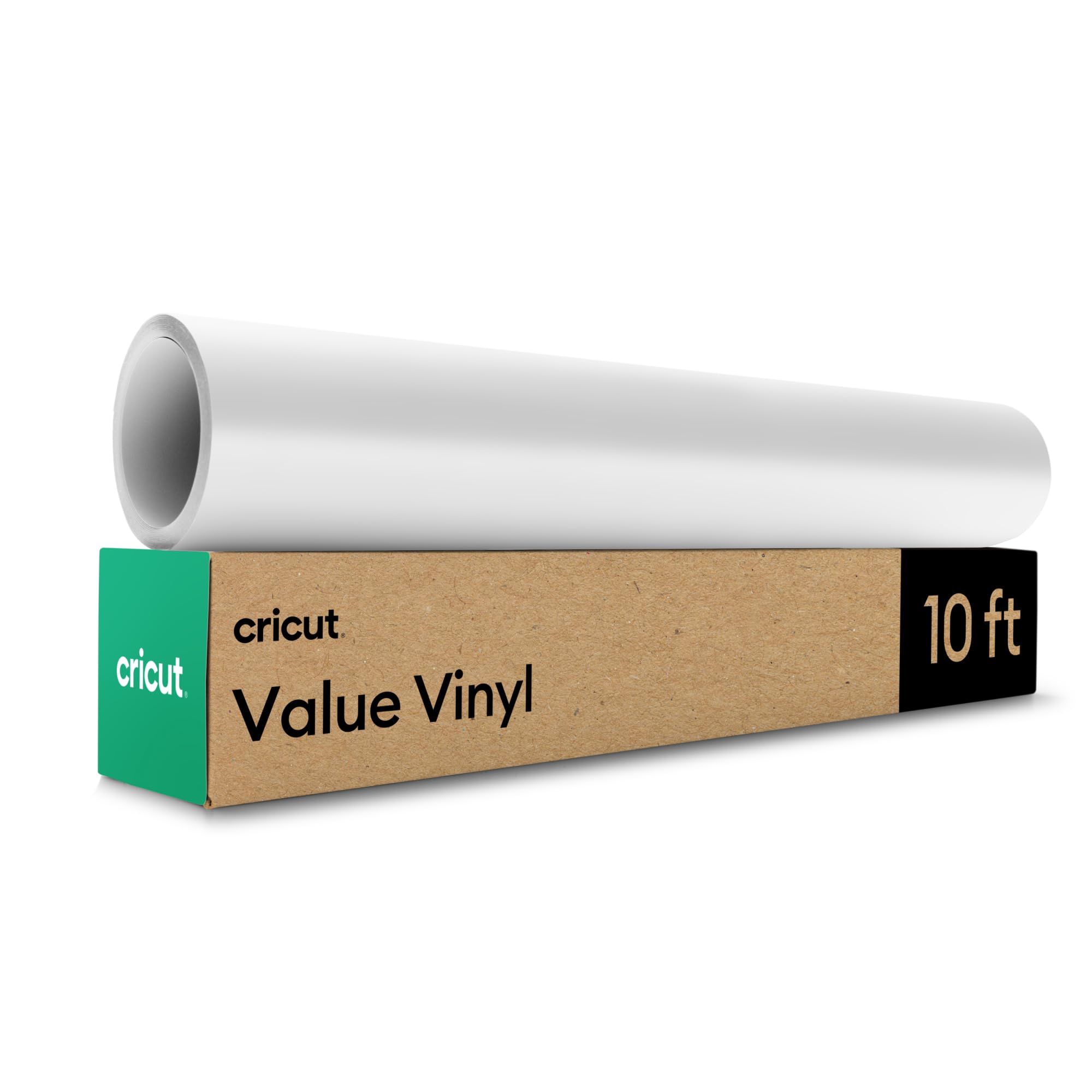 Cricut Value Removable Adhesive Vinyl - White | 12 in x 10 ft Roll | Easy Peel Application 1