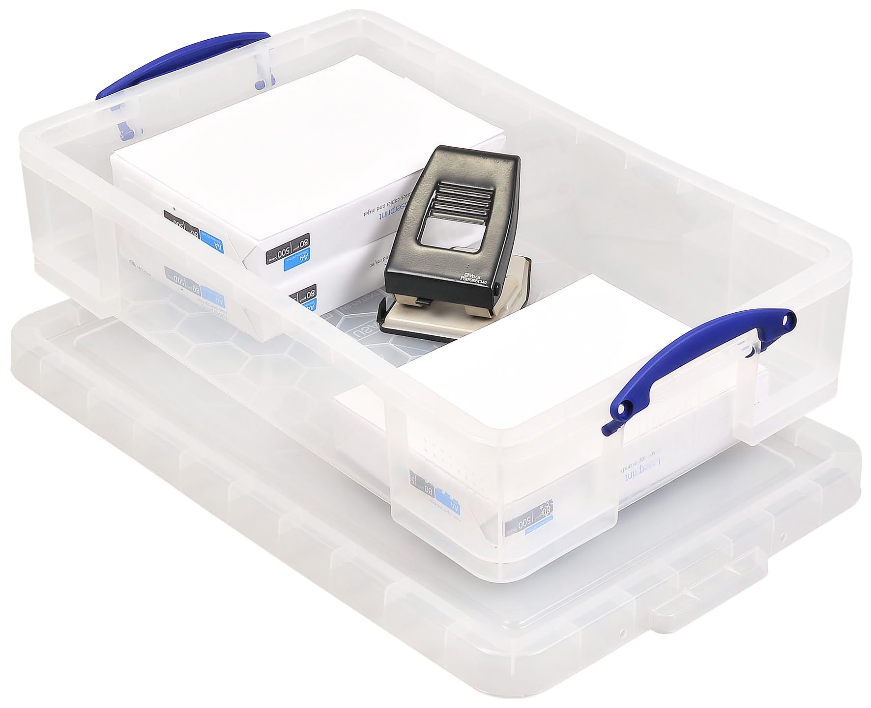 Really Useful Box Storage Box - 33 Litre Capacity | Clear | Pack of 3 7