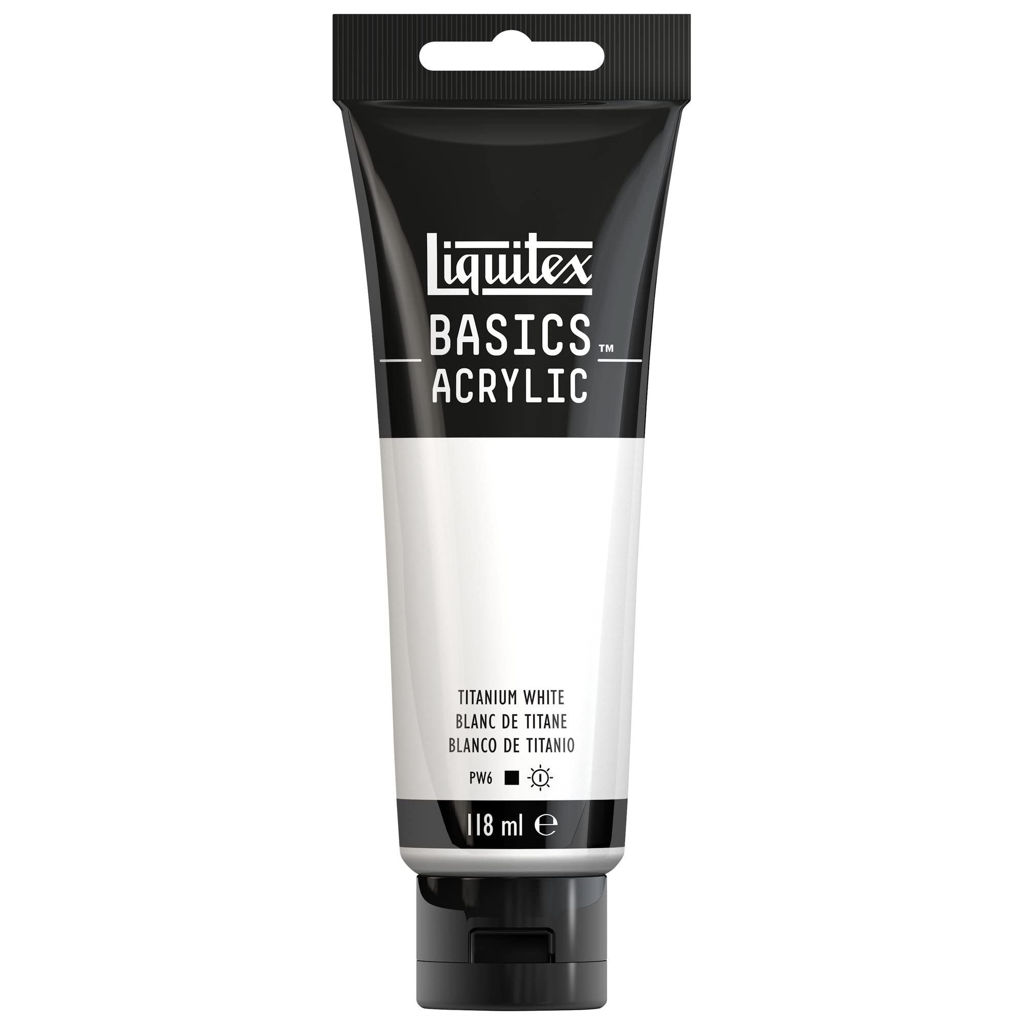 Liquitex Basics Acrylic Paint - Titanium White | Medium Viscosity | 118 ml Tube 1