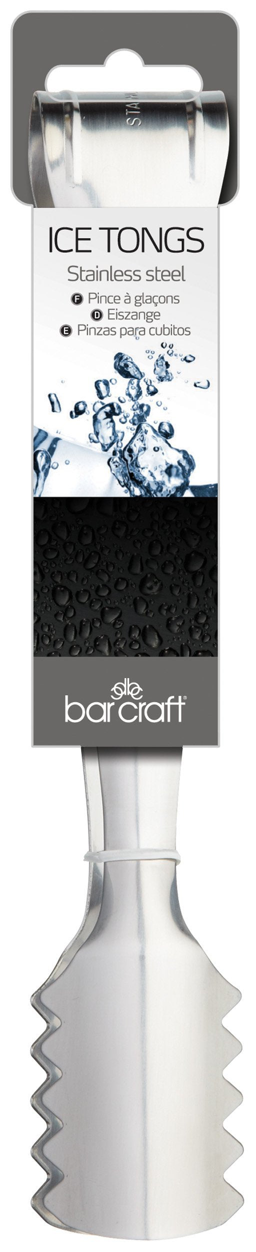 BarCraft Stainless Steel Buffet Tongs - 16cm Length | Ridged Grip | Dishwasher Safe