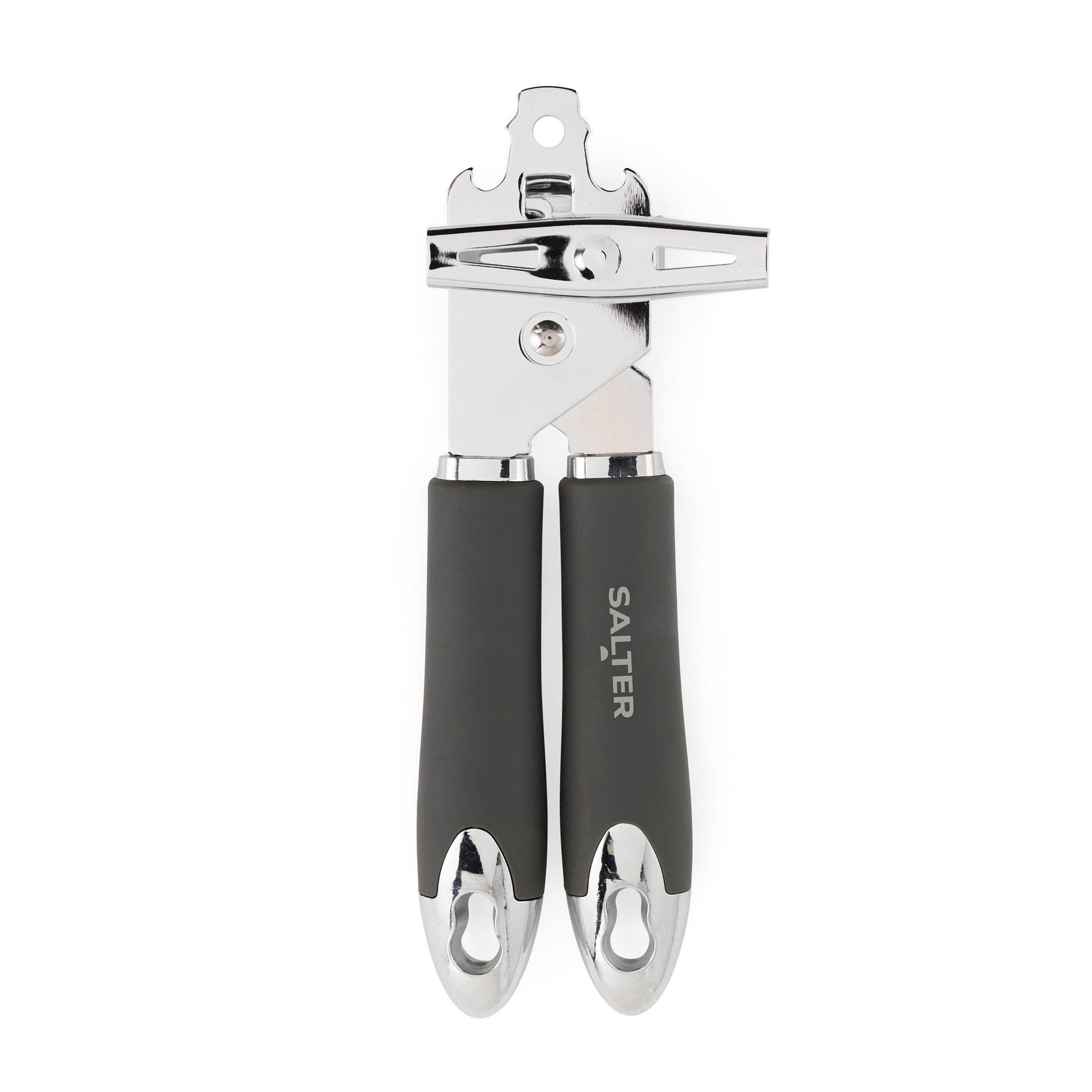 Salter Cosmos Manual Can Opener - Ergonomic Grip | Stainless Steel | Grey