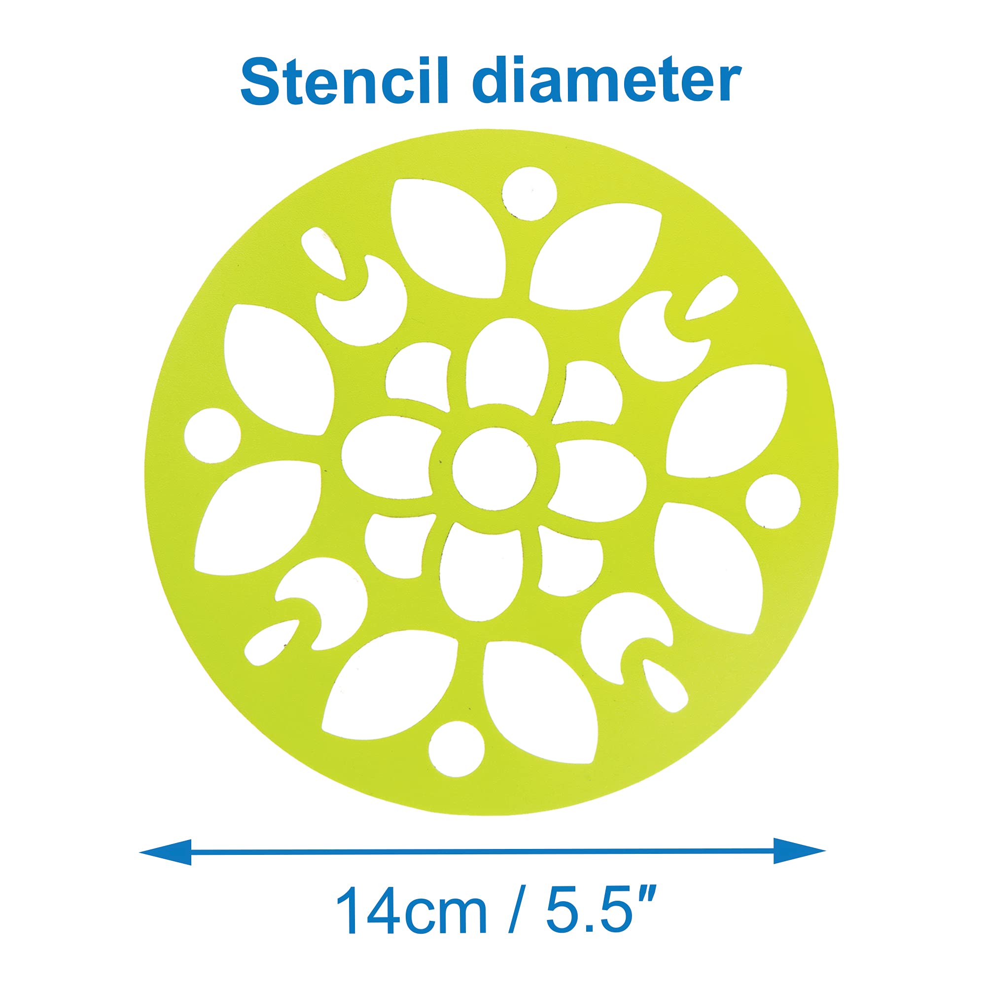 Baker Ross Rangoli Stencils - Pack of 8 Washable Plastic Stencils for Kids | 14cm Diameter 4
