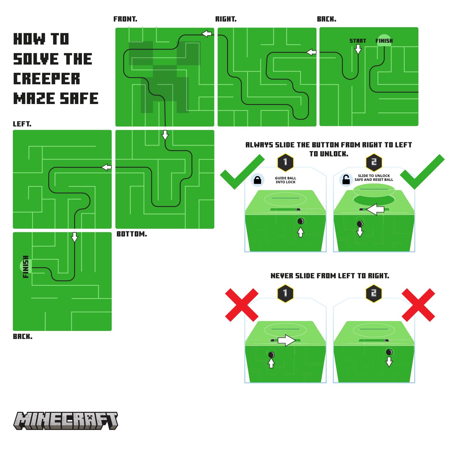 Paladone Minecraft Creeper Maze Safe - Officially Licensed Piggy Bank | Plastic | 9cm Tall 7